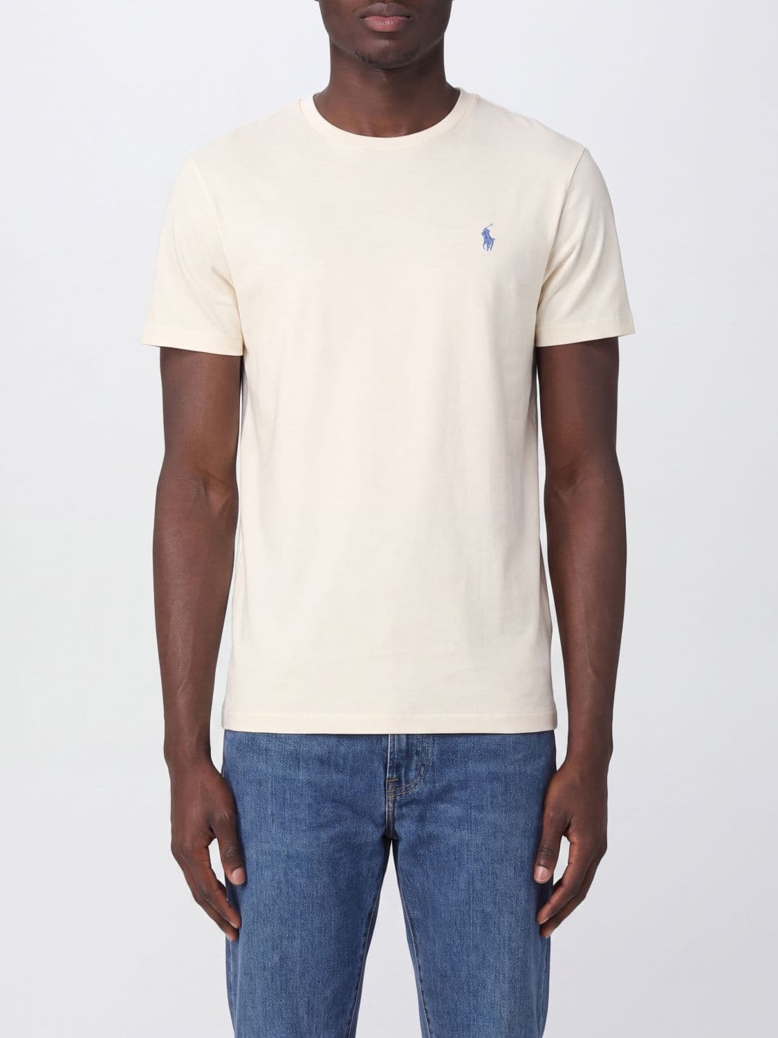 Polo Ralph Lauren Slim Fit Cotton T-shirt with Embroidered Logo and Crew Neck