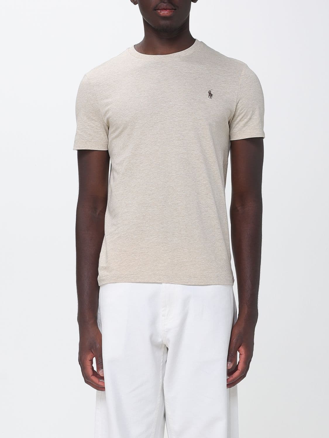 Polo Ralph Lauren Slim Fit Cotton T-shirt with Embroidered Logo and Crew Neck