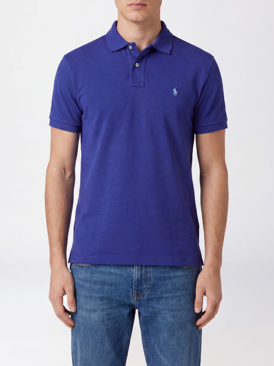 Polo Ralph Lauren Short-Sleeved Cotton Polo Shirt with Embroidered Pony Logo