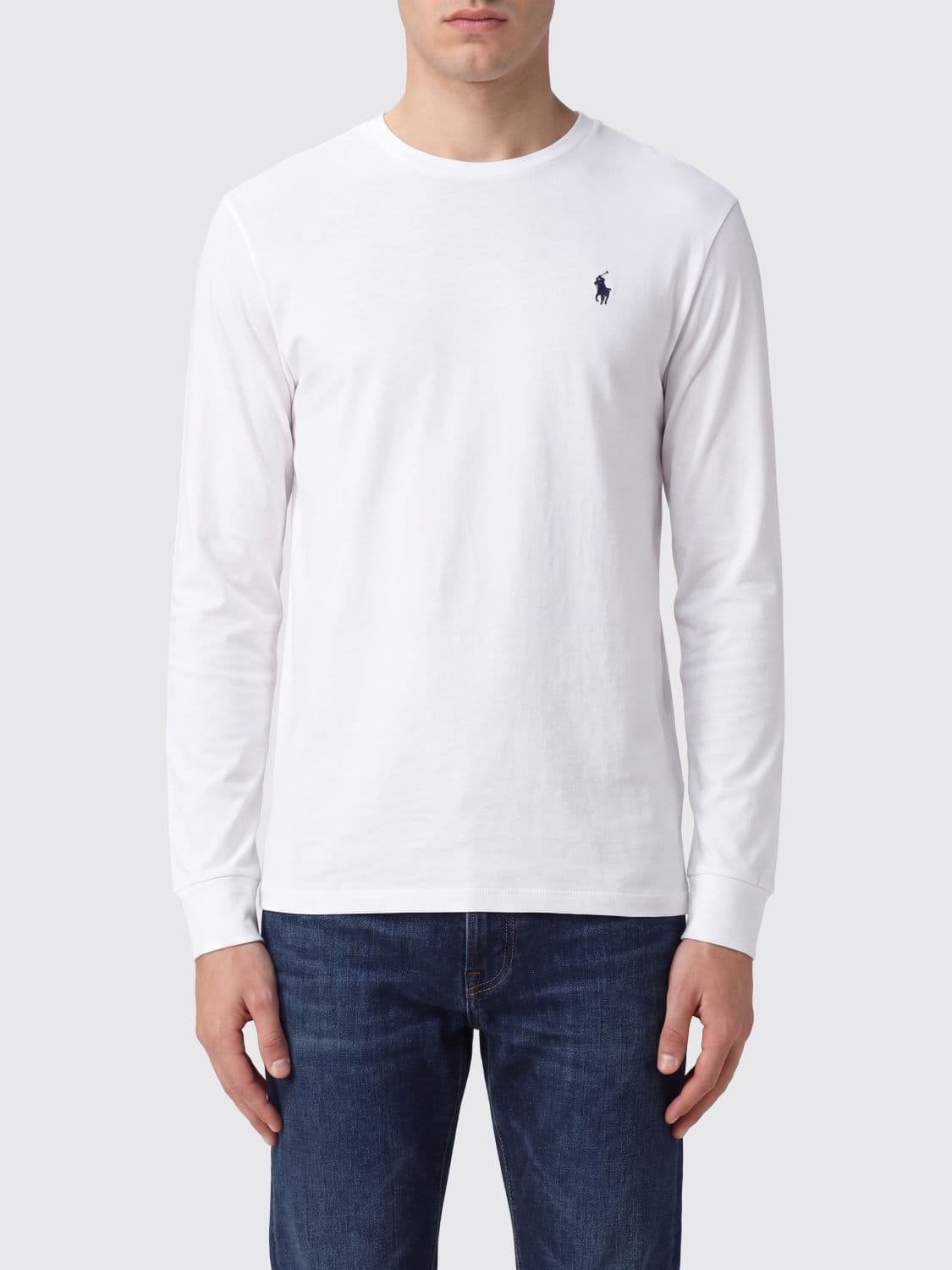 Polo Ralph Lauren Long-Sleeved Cotton T-Shirt with Pony Logo