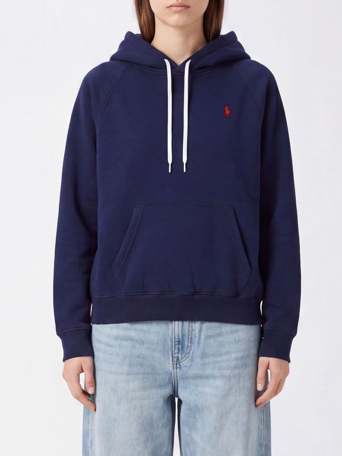 Polo Ralph Lauren Relaxed Fit Cotton Blend Hoodie with Logo