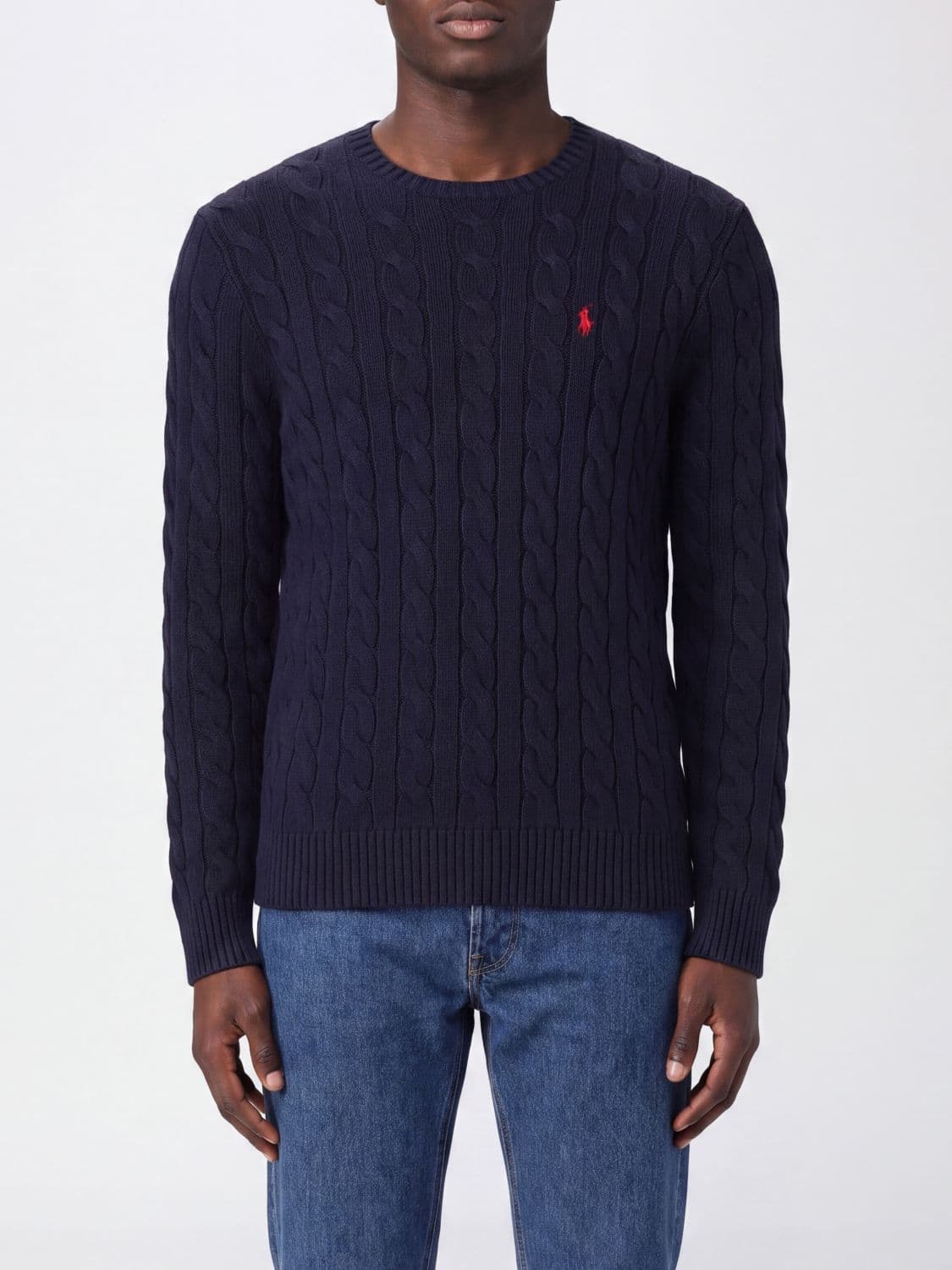 Polo Ralph Lauren Cotton Crewneck Jumper with Embroidered Pony Logo · XXL