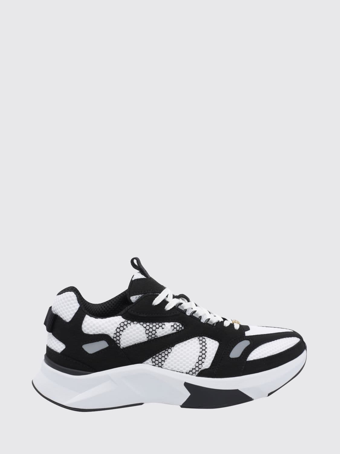 Valentino Garavani Demivee Low-Top Trainers in Mesh and Suede with VLogo Signature