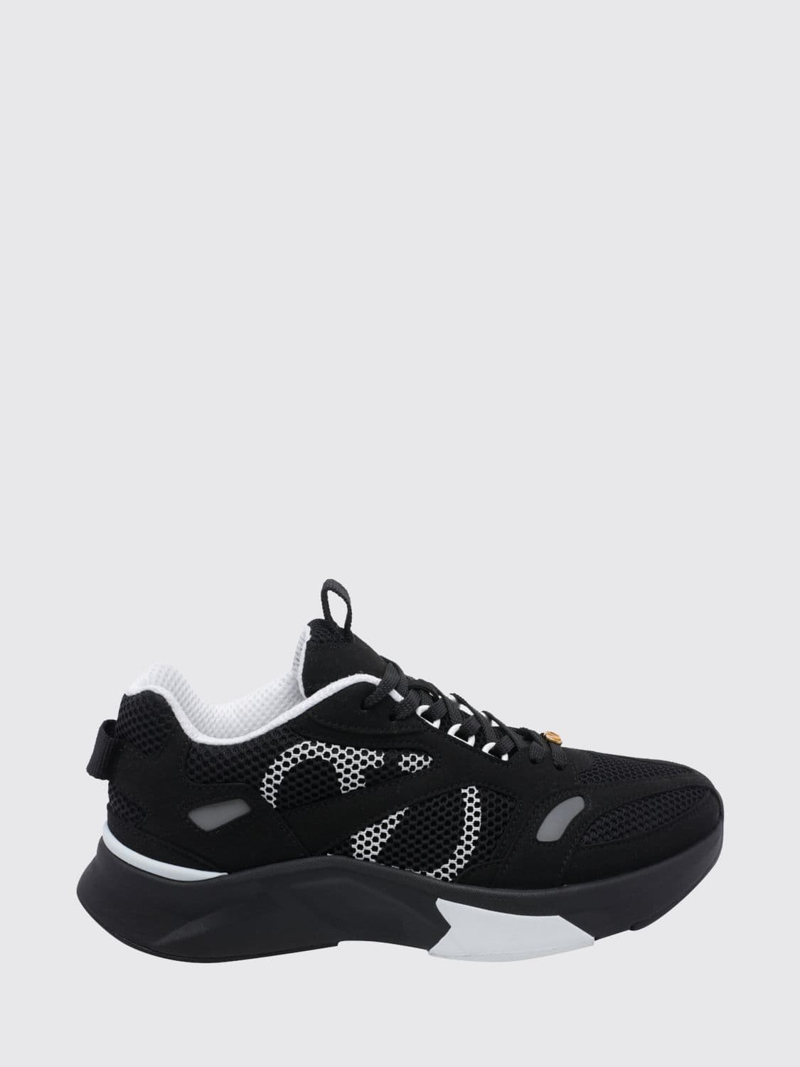 Valentino Garavani Demivee Low-Top Trainers in Mesh and Suede with VLogo Signature