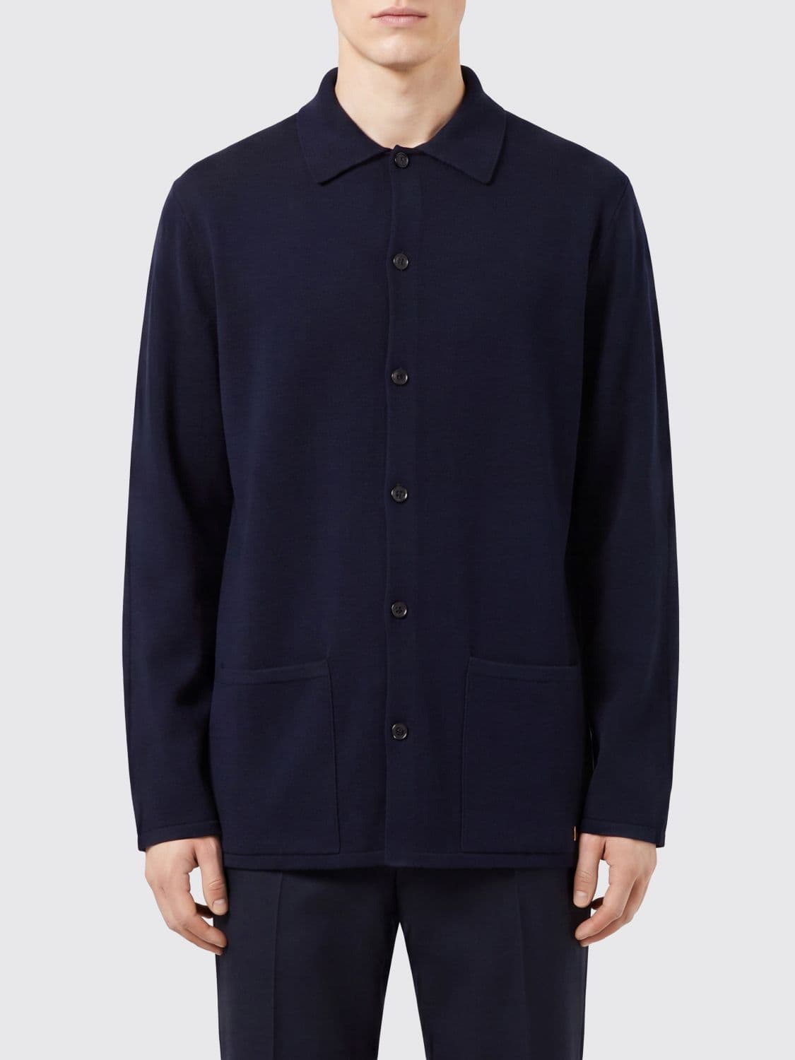Valentino Merino Wool Cardigan with Patch Pocket