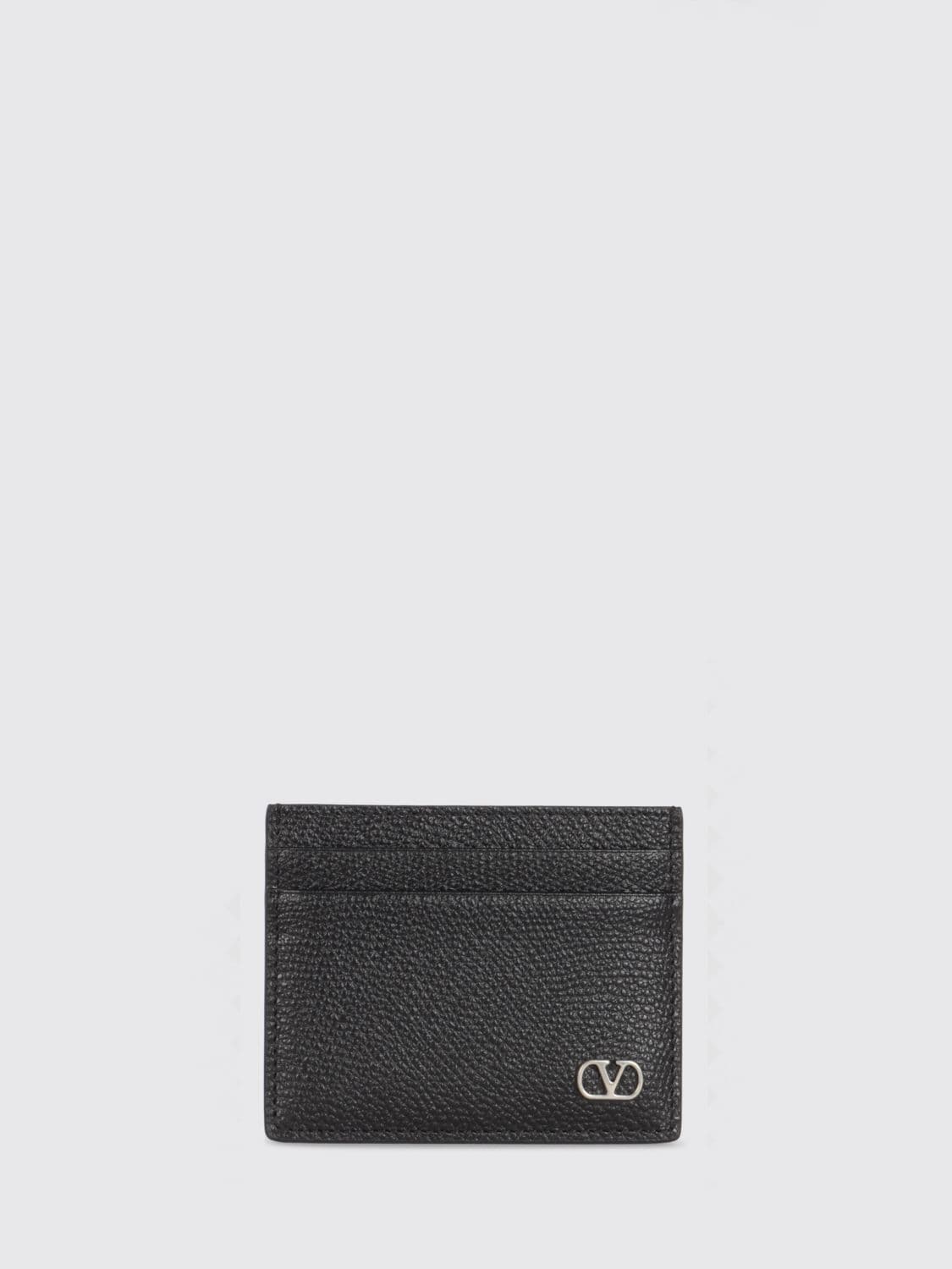 Valentino Garavani VLogo Signature Calf Leather Flat Card Holder