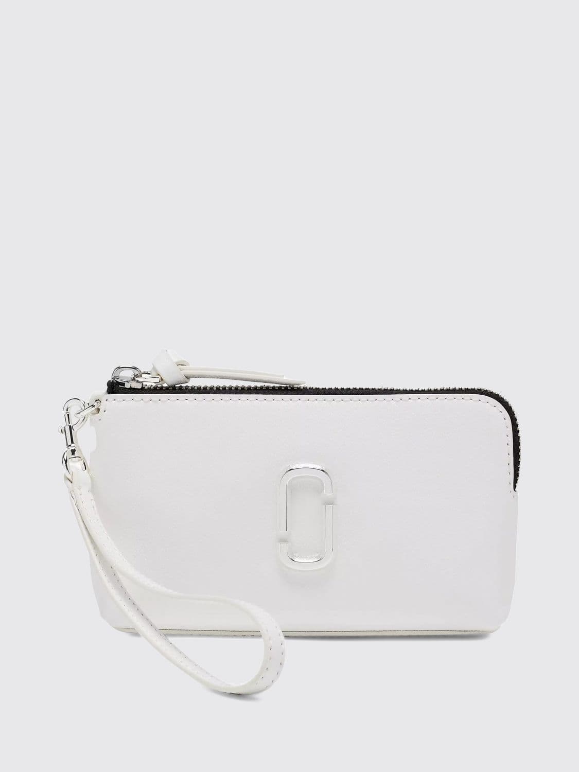 Marc Jacobs The Snapshot Leather Wristlet Pouch with Double J Logo