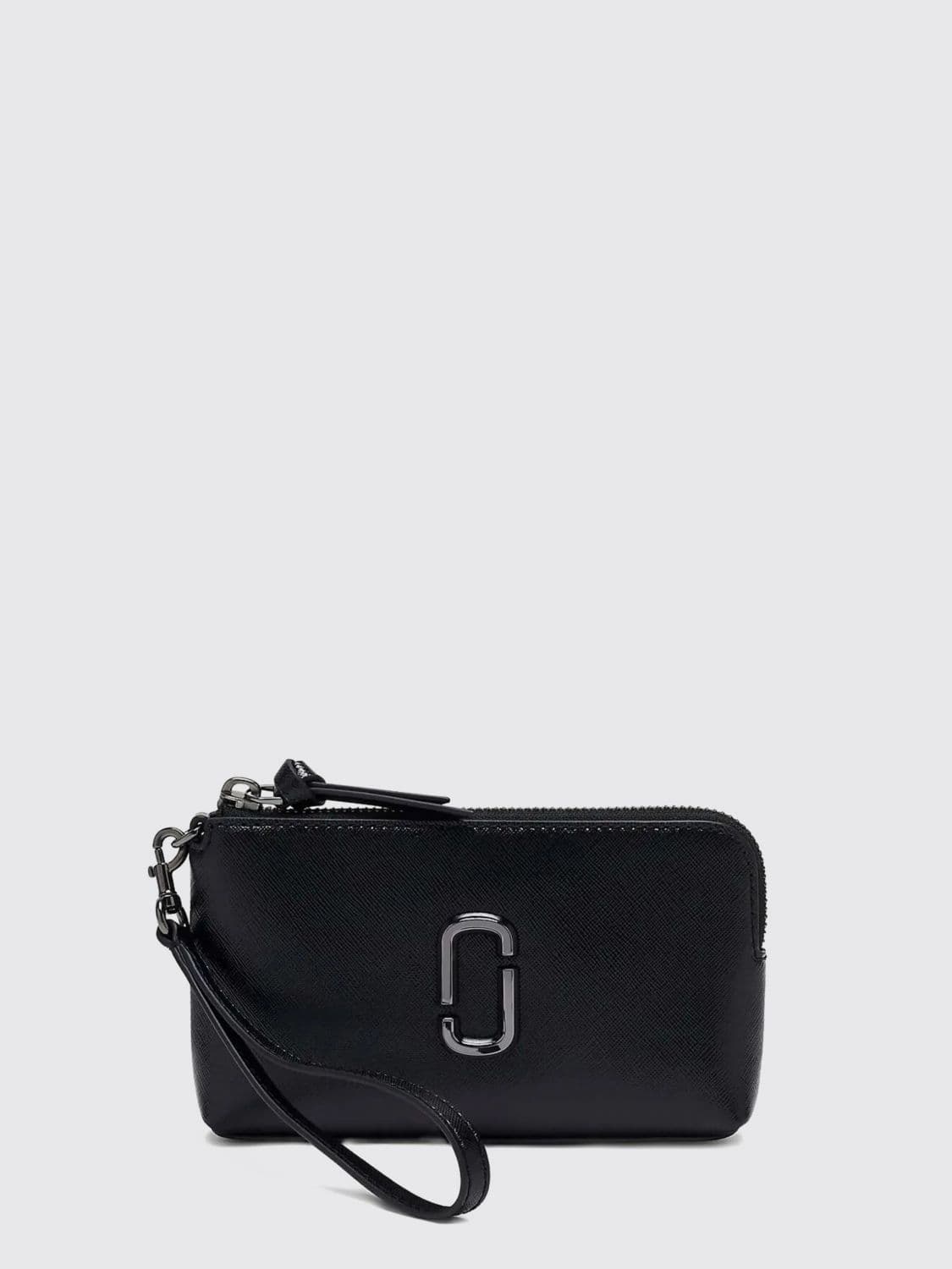 Marc Jacobs The Snapshot Leather Wristlet Pouch with Double J Logo
