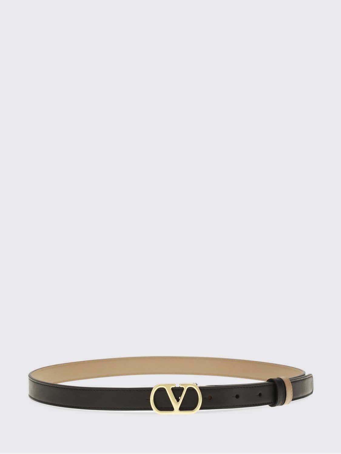 Valentino Garavani VLogo Signature Adjustable Smooth Calf Leather Belt