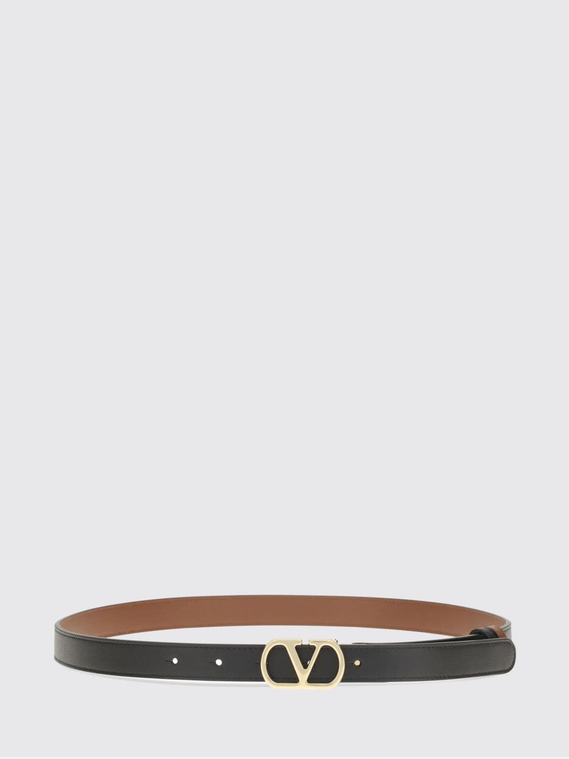Valentino Garavani VLogo Signature Adjustable Smooth Calf Leather Belt