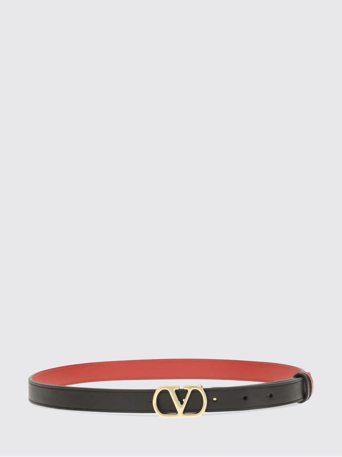 Valentino Garavani VLogo Signature Adjustable Smooth Calf Leather Belt