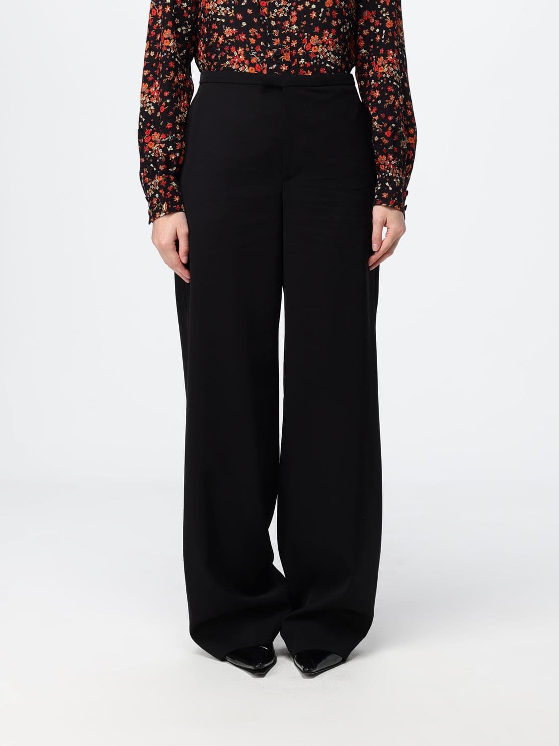 Gucci High-Waisted Wide-Leg Wool Palazzo Trousers