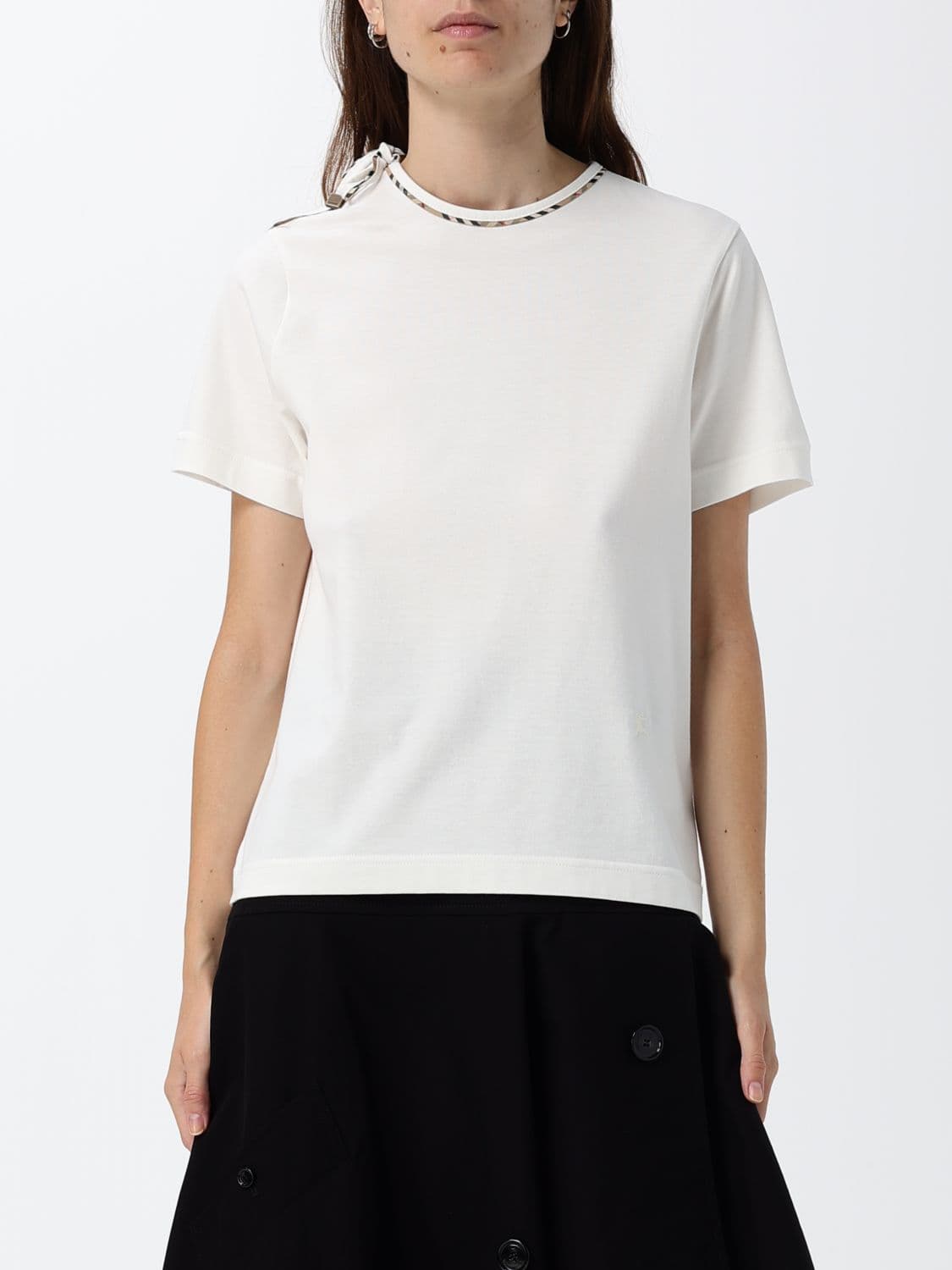 Burberry Cotton T-shirt with Tone-on-Tone EKD Logo