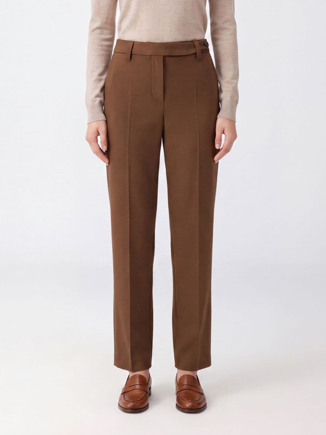 Brunello Cucinelli Straight-Leg Stretch-Cotton Chino Trousers with Monili