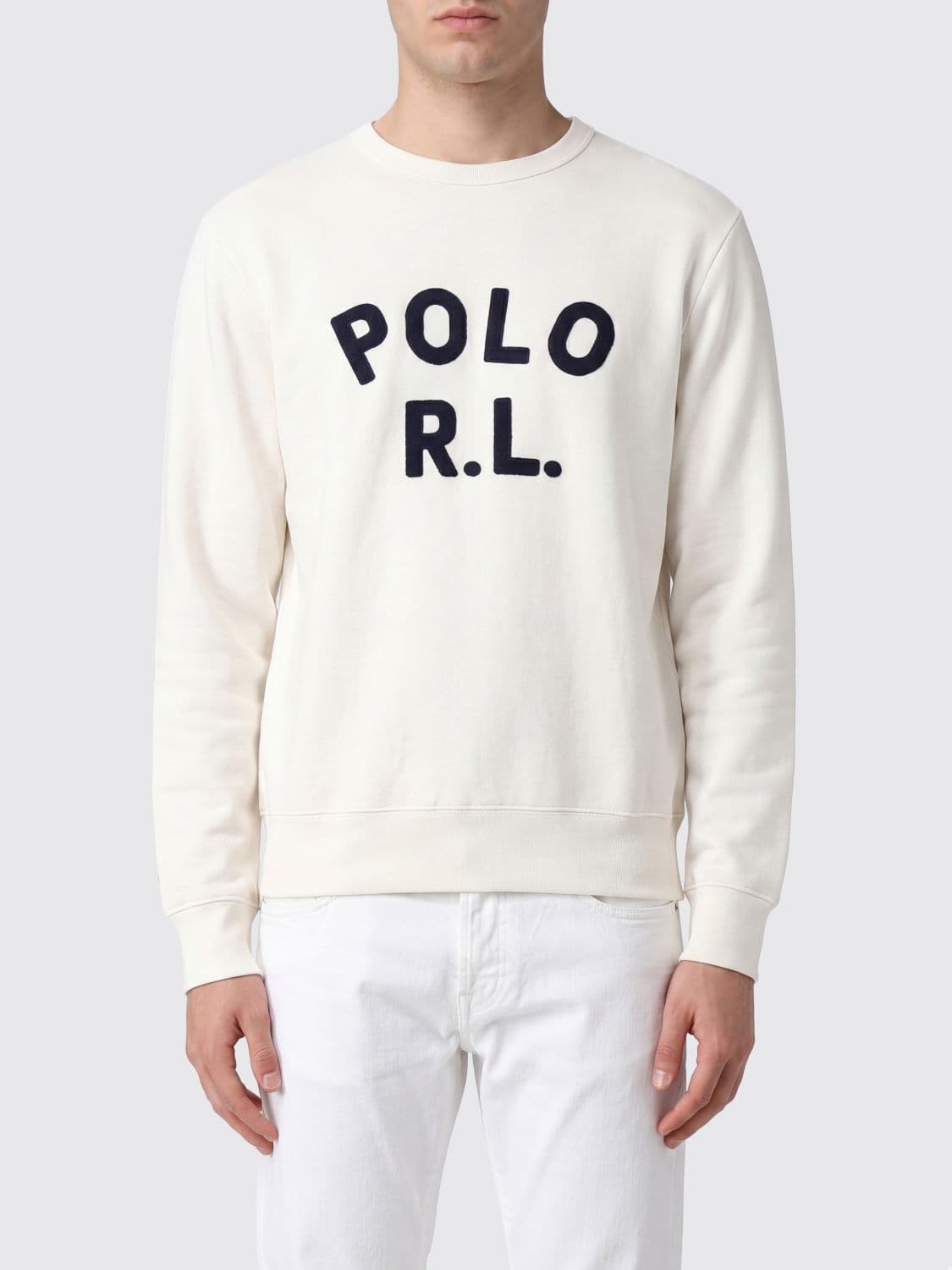 Polo Ralph Lauren Crewneck Cotton-Blend Sweatshirt with Contrast Logo