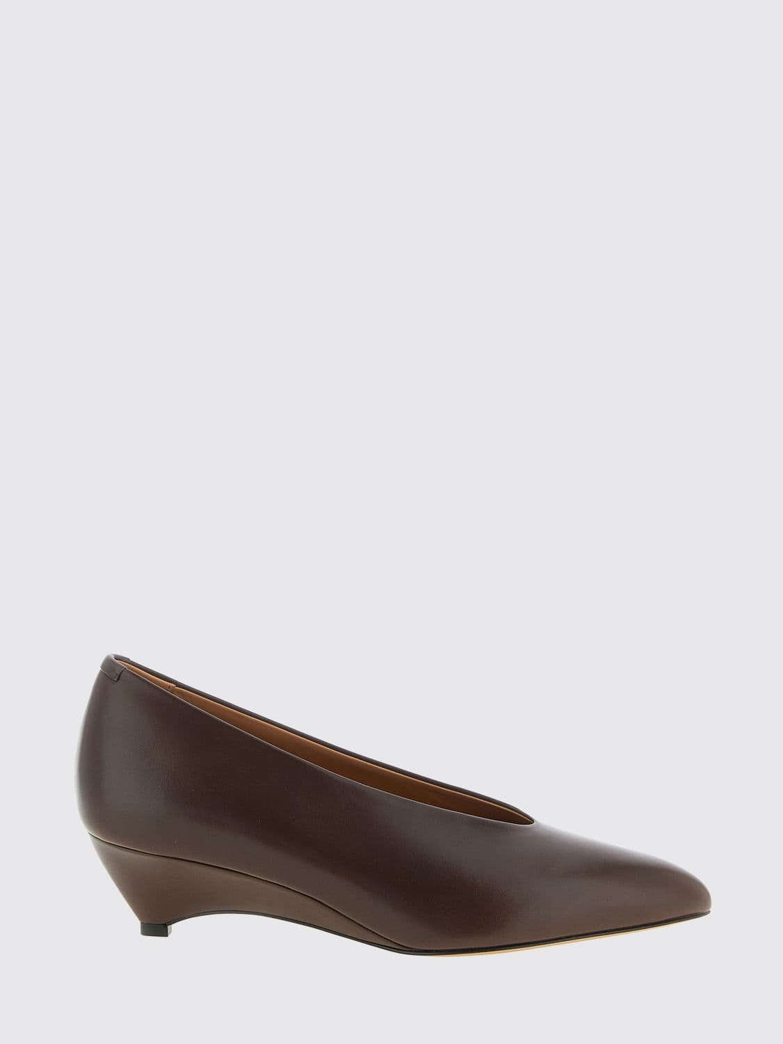 Jil Sander Arc Calf Leather Pumps with Low Sculptural Heel