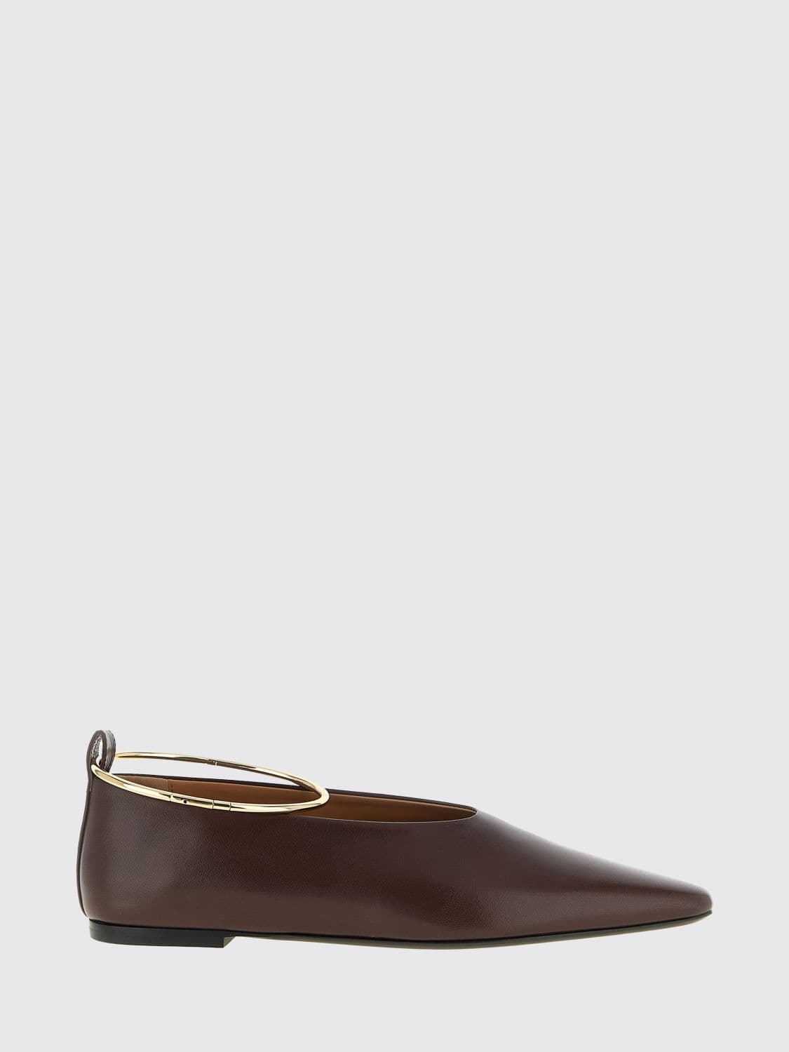 Jil Sander Ring Goatskin Ballet Flats with Metal Ring Detail