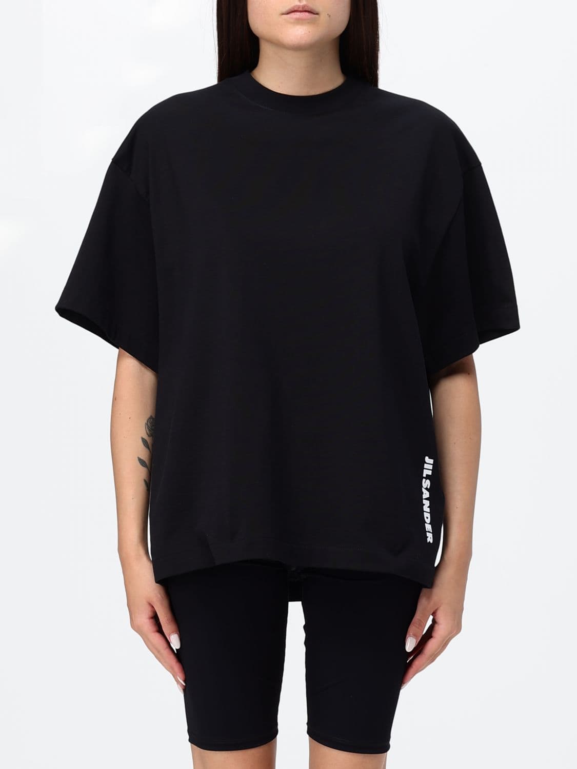 Jil Sander Dropped Shoulder Relaxed Fit Cotton T-Shirt
