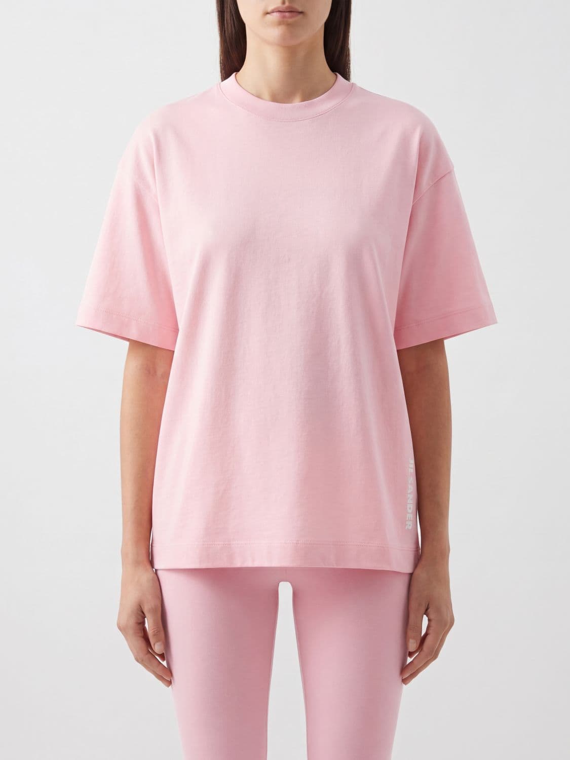 Jil Sander Dropped Shoulder Relaxed Fit Cotton T-Shirt