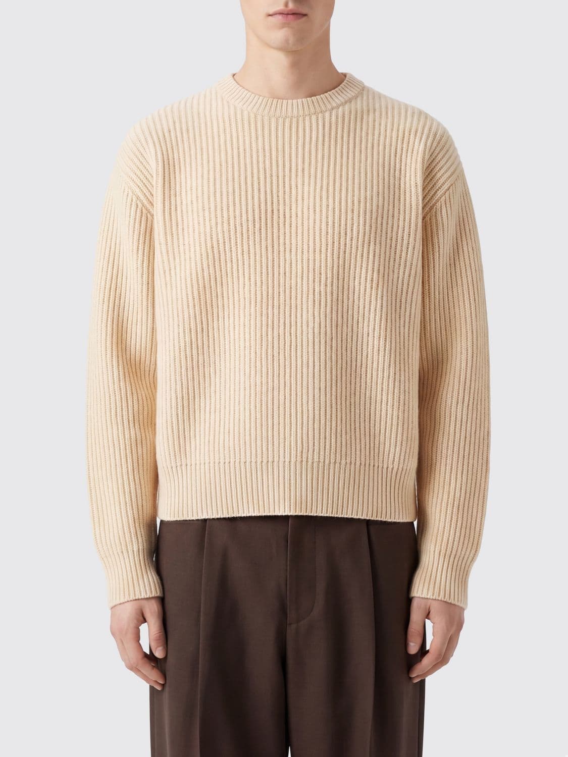 Jil Sander Long-Sleeved Crewneck Jumper in Pure Wool