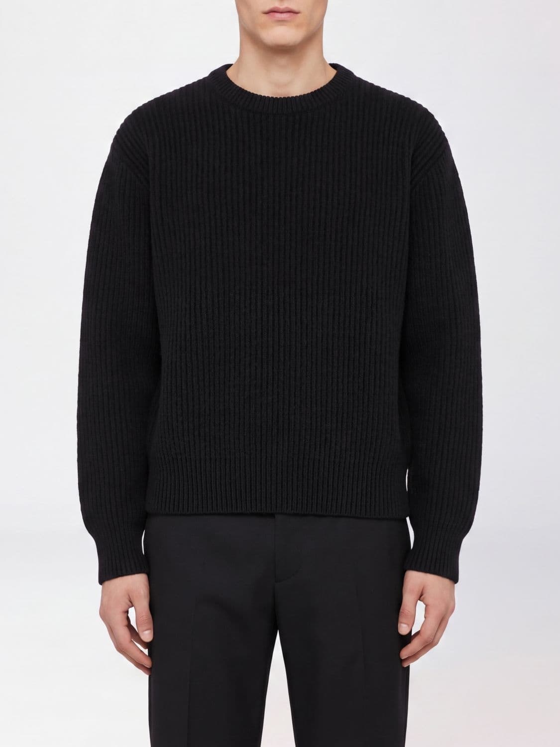Jil Sander Long-Sleeved Crewneck Jumper in Pure Wool