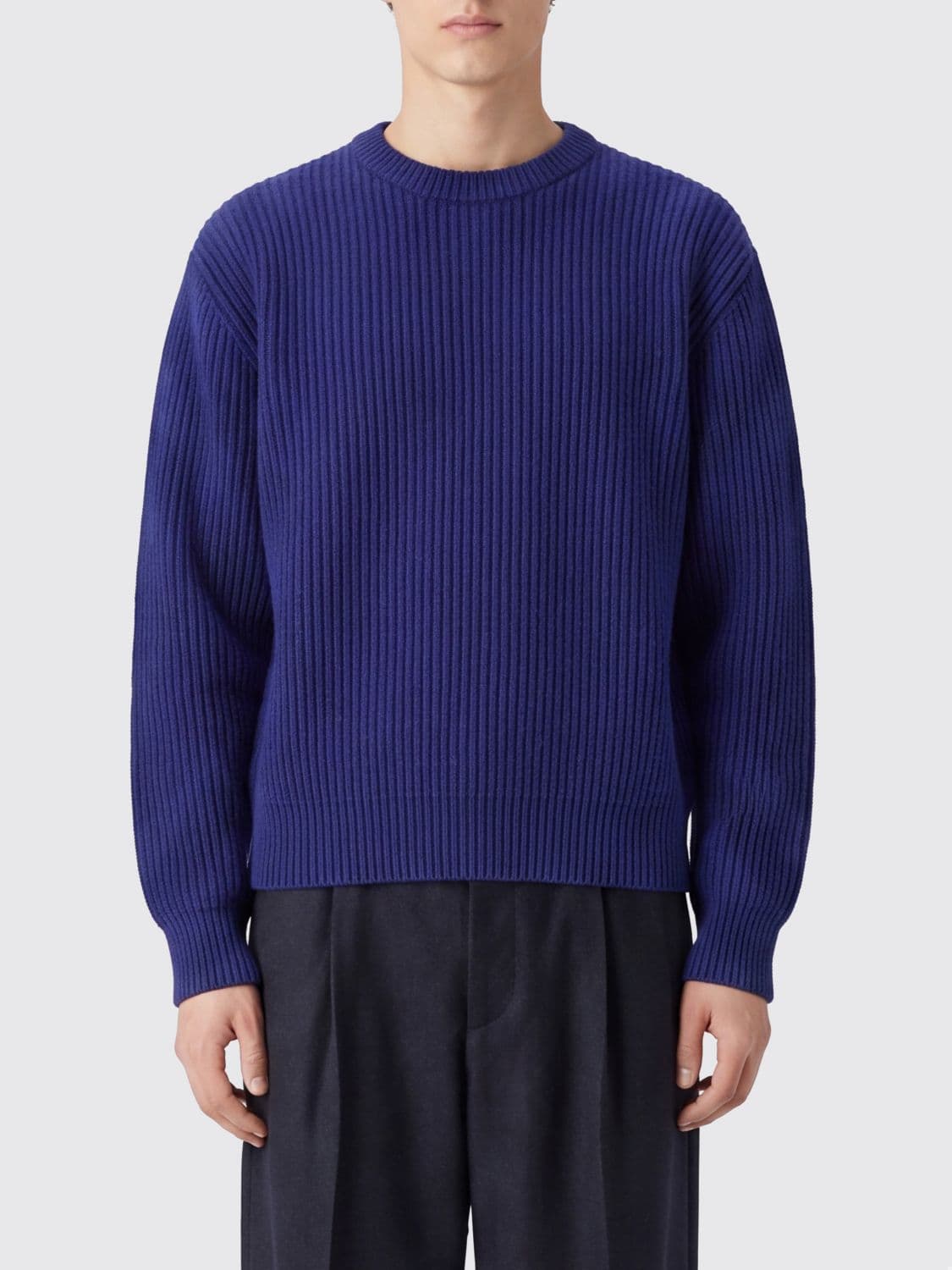 Jil Sander Long-Sleeved Crewneck Jumper in Pure Wool