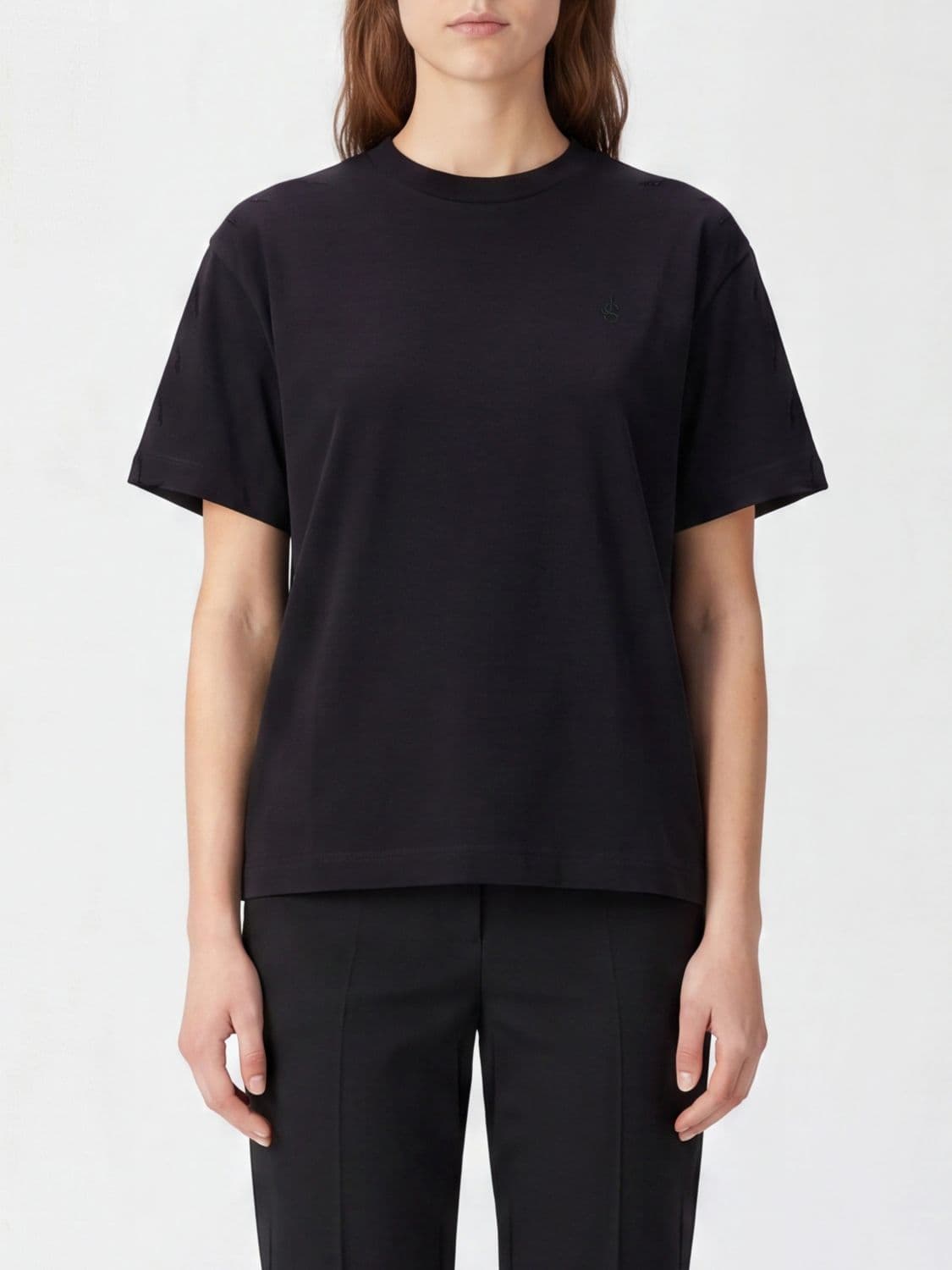 Jil Sander Set of Three Cotton T-Shirts with Embroidered Logo