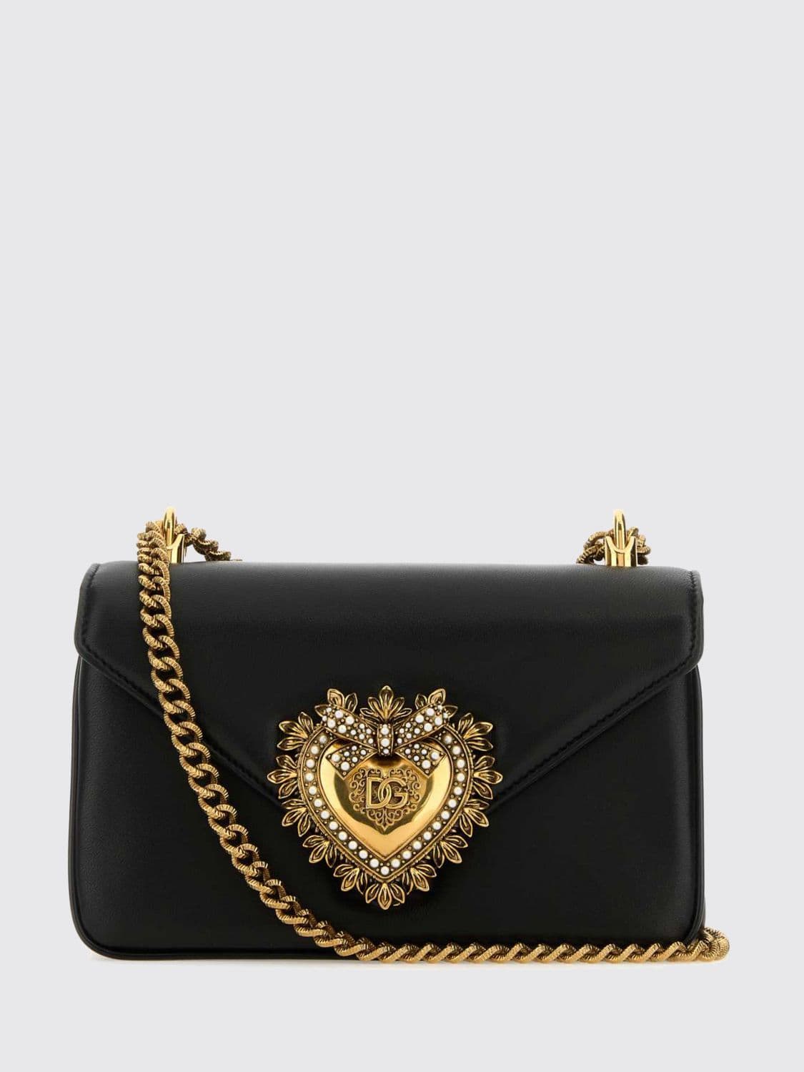 Dolce & Gabbana Devotion Mini Shoulder Bag in Nappa with Sacred Heart · OS