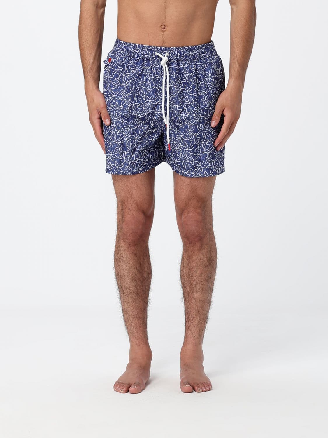 Kiton Floral Print Polyester Swim Shorts