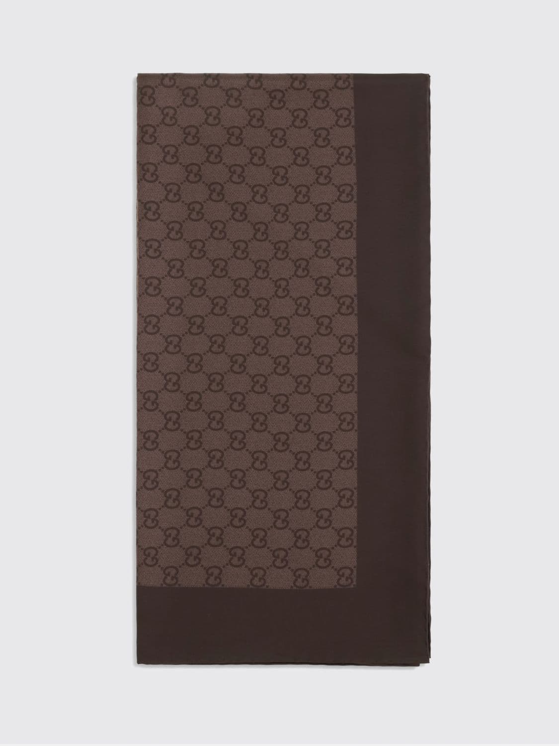 Gucci Square Silk Twill Foulard with GG Monogram Pattern