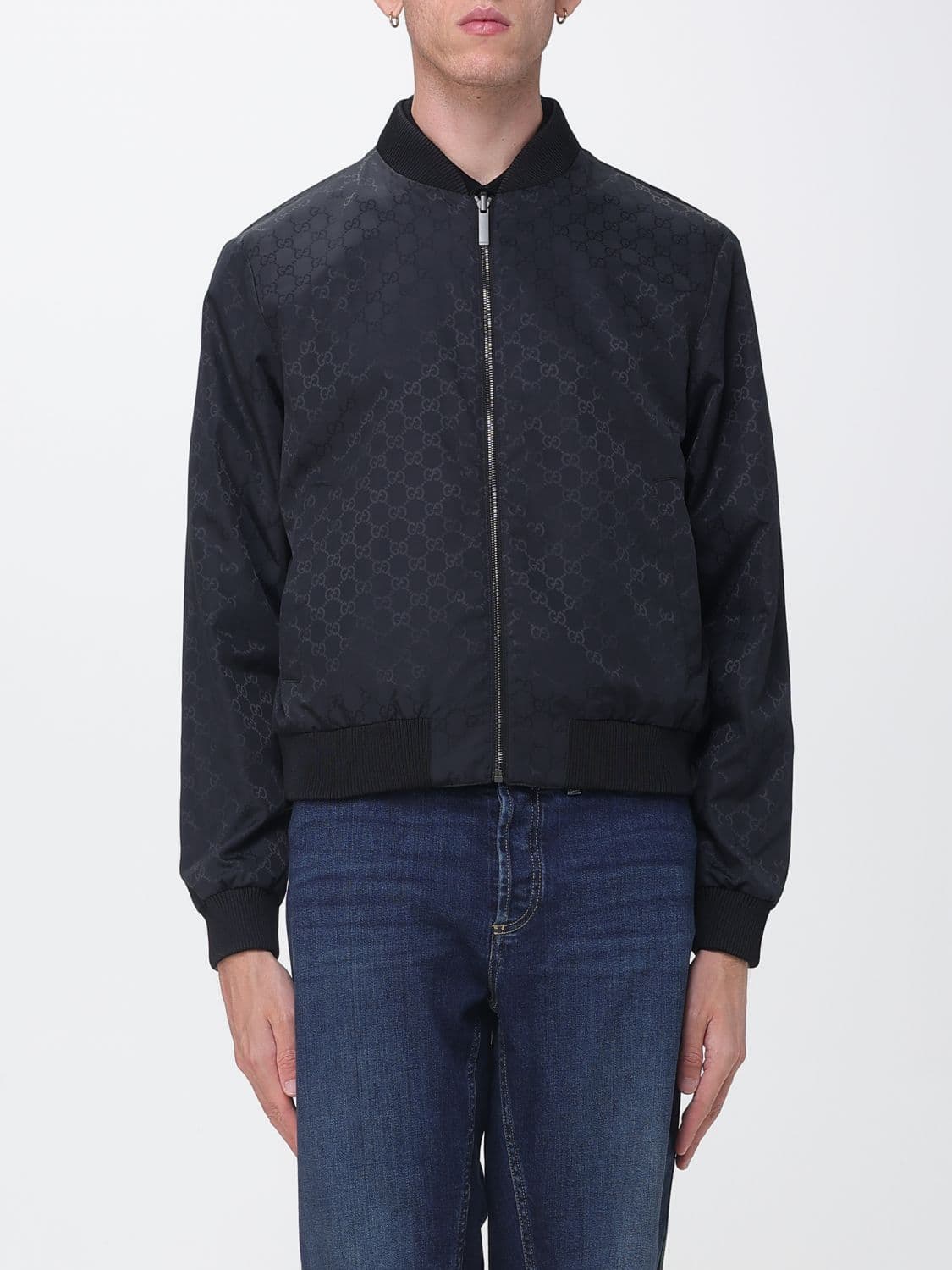Gucci Reversible GG Monogram Nylon Bomber Jacket