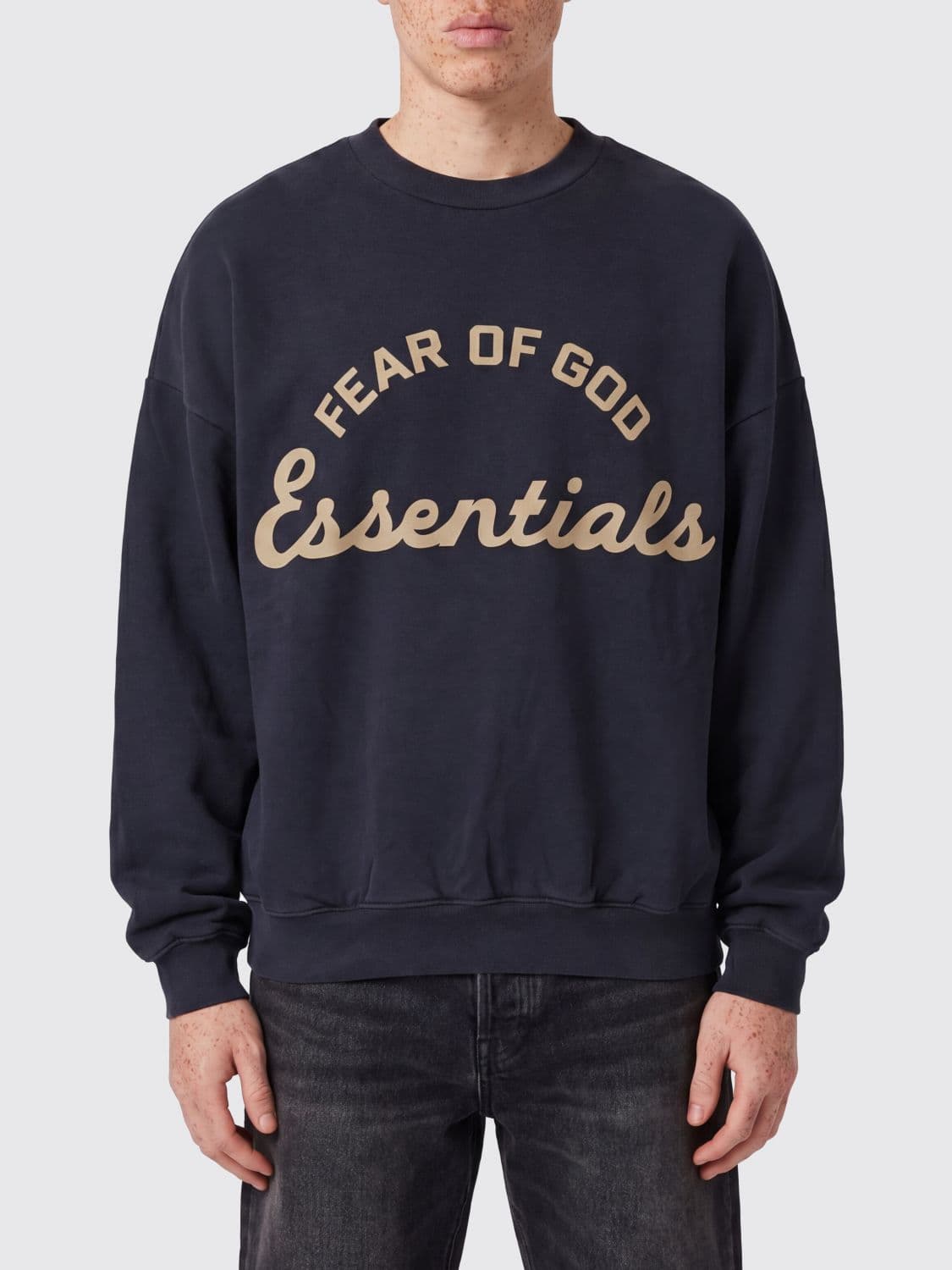 Fear Of God Crewneck Cotton Jumper with Logo and Dropped Shoulders