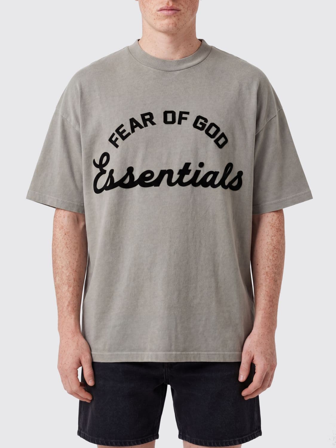 Fear Of God Relaxed Fit Cotton T-shirt with Logo and Dropped Shoulders