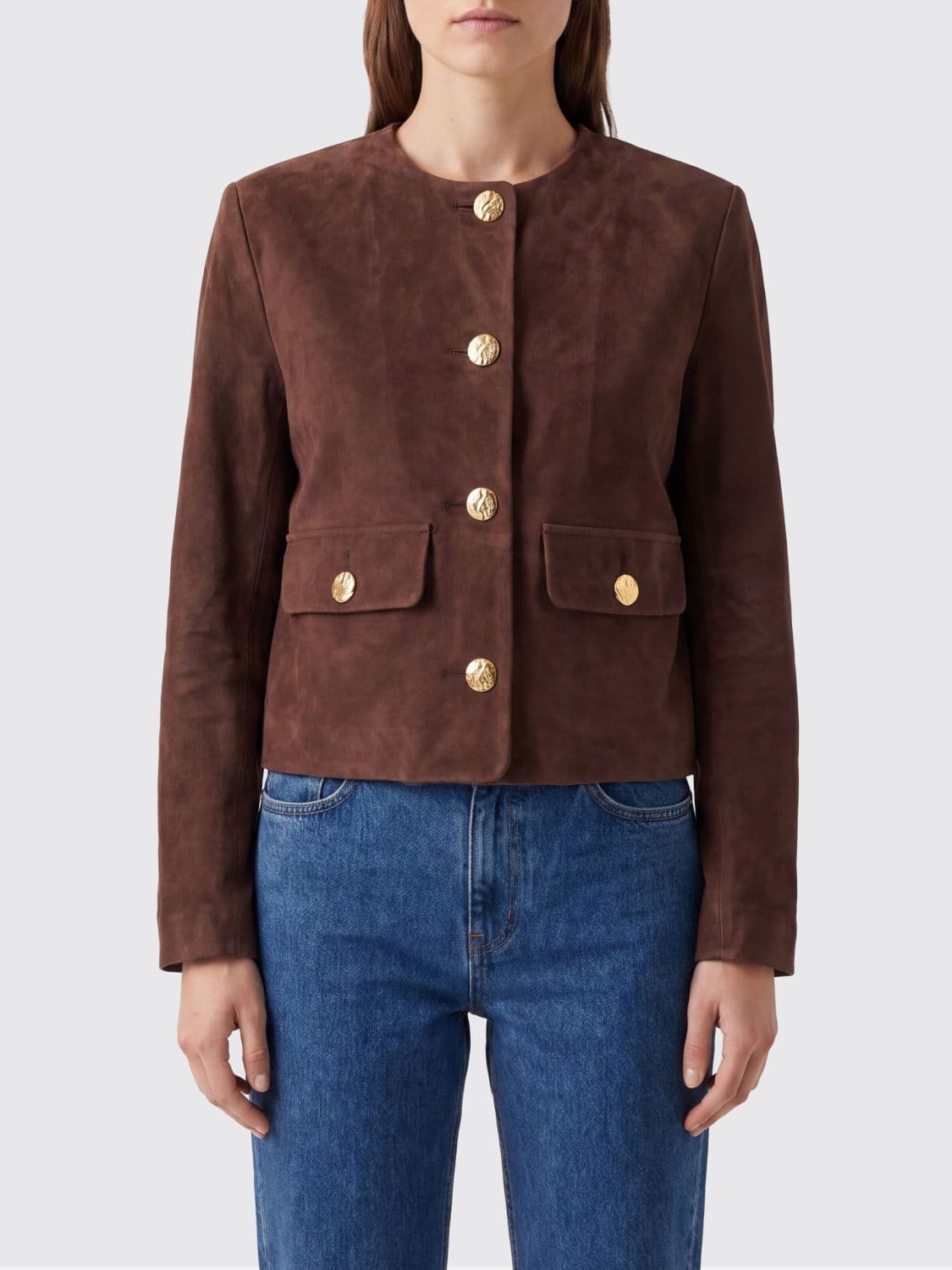 Arma Jacket Woman color Brown · 38