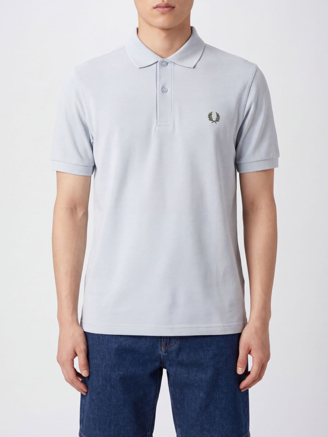 Fred Perry Short-Sleeved Cotton Polo Shirt with Embroidered Chest Logo