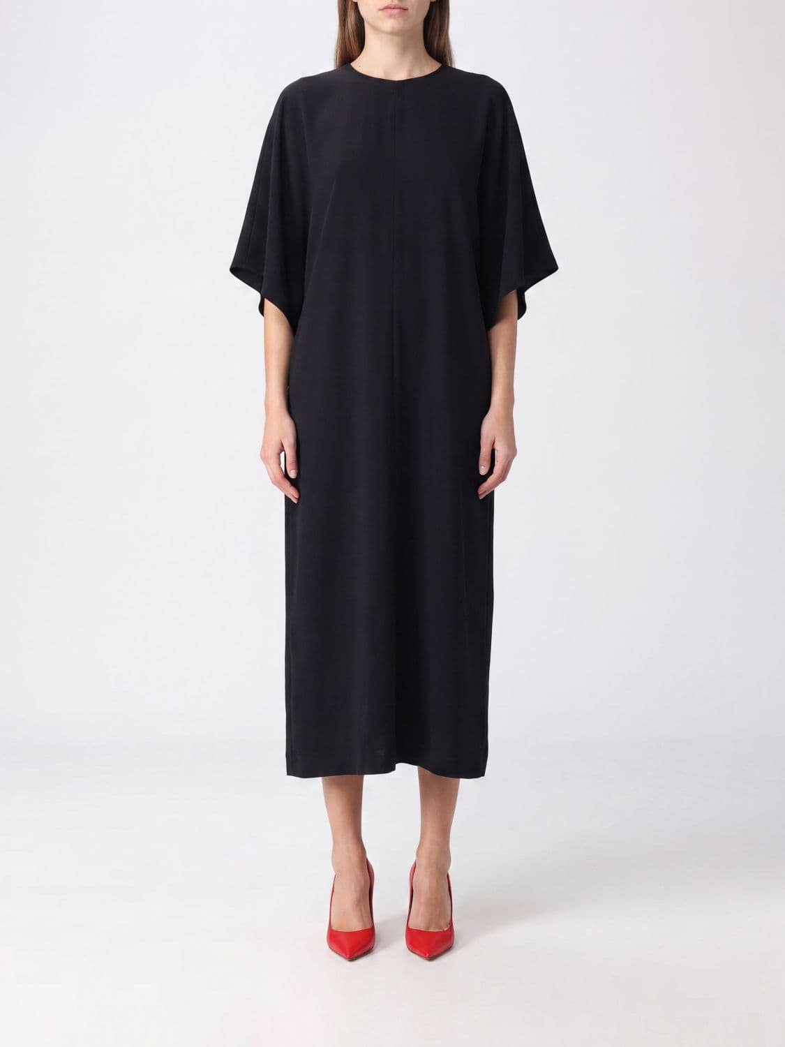 Stella Mccartney Crêpe Midi Tunic Dress with Teardrop Back