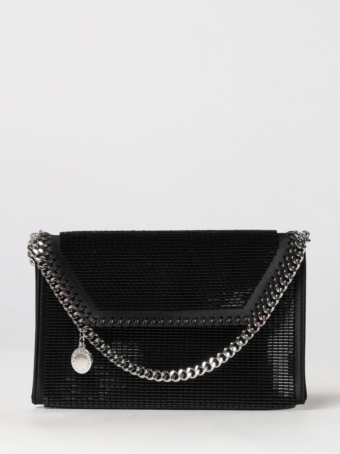 Stella Mccartney Falabella Mini Satin Bag with Beads and Chain