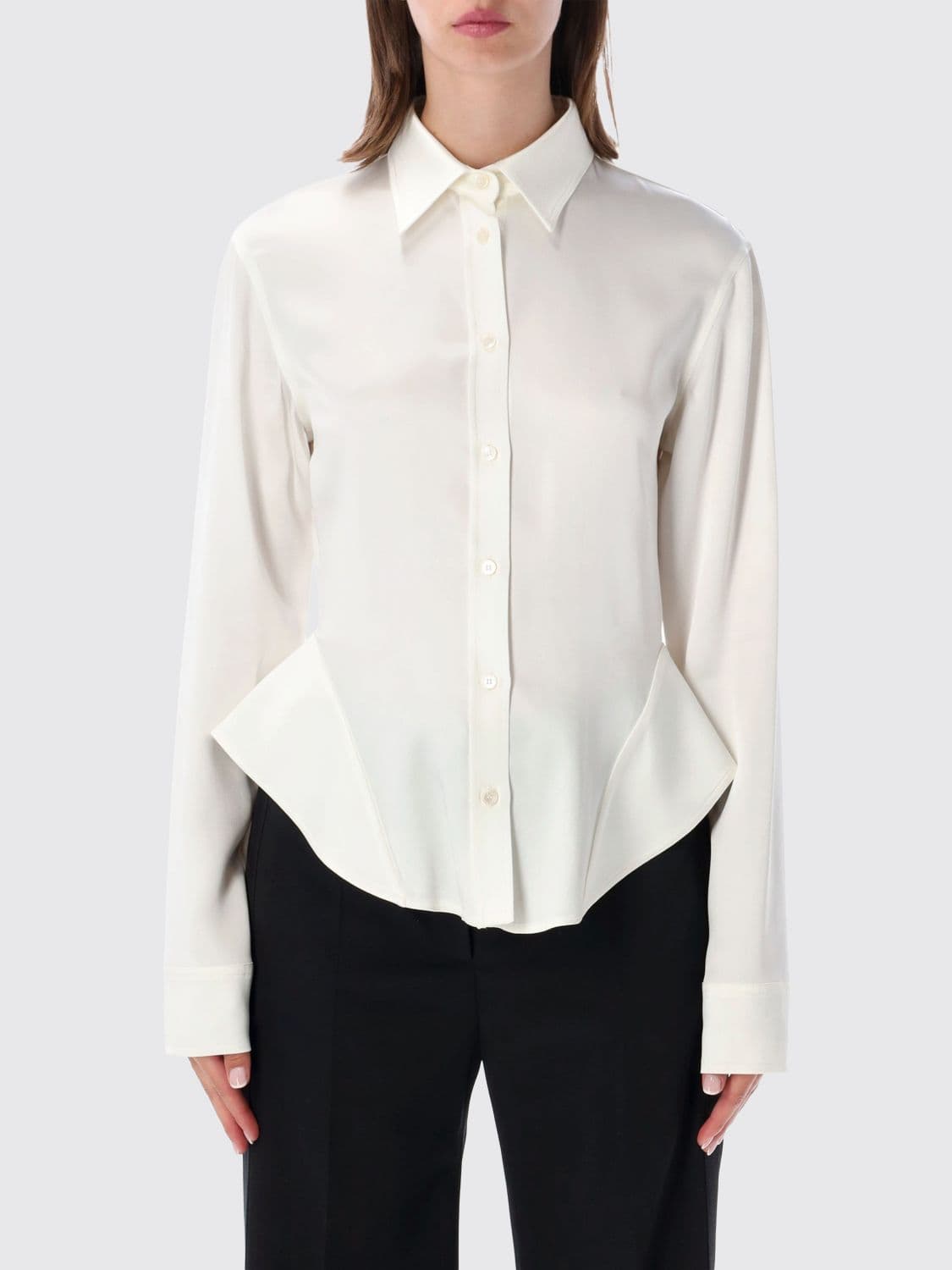 Stella Mccartney Satin Bustier Shirt with Slim Fit