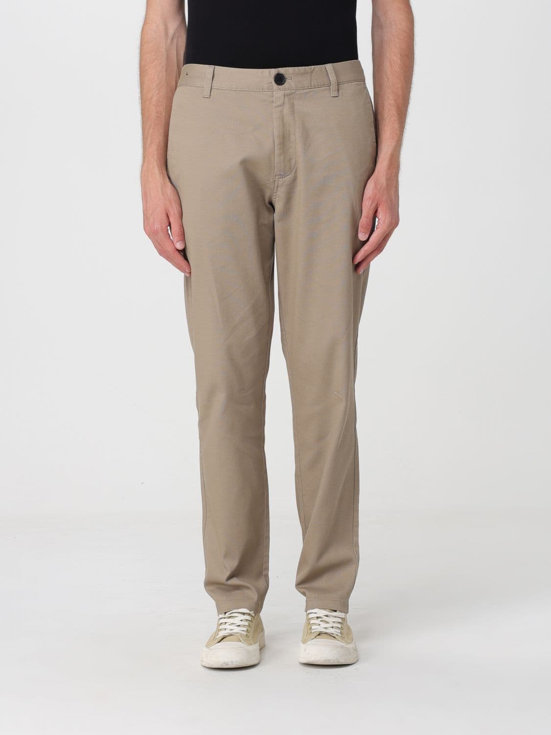 Armani Exchange Slim Fit Stretch Cotton Chino Trousers with American Pockets