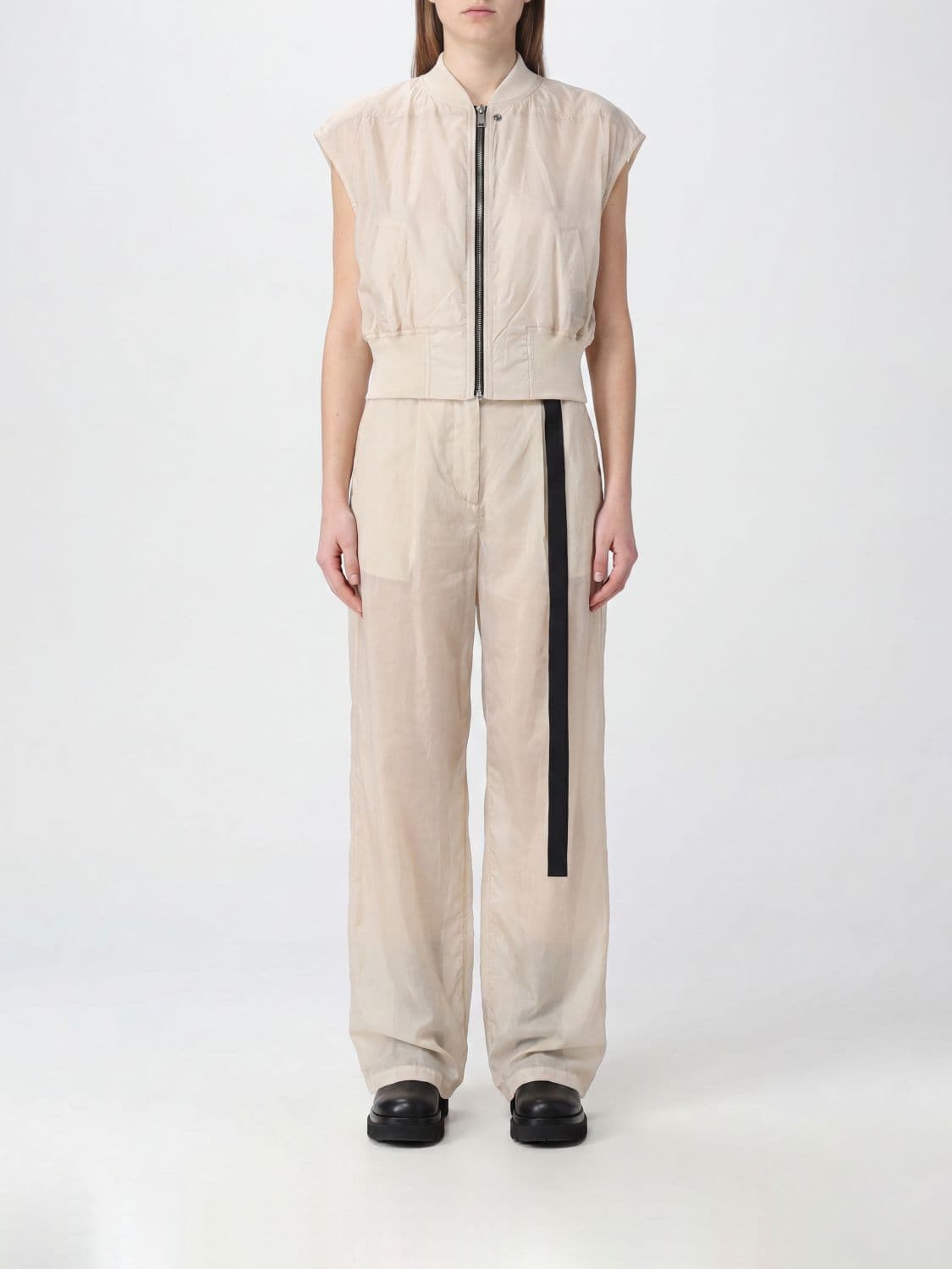 Rick Owens Drkshdw Short-Sleeved Cropped Nylon Bomber Jacket · S