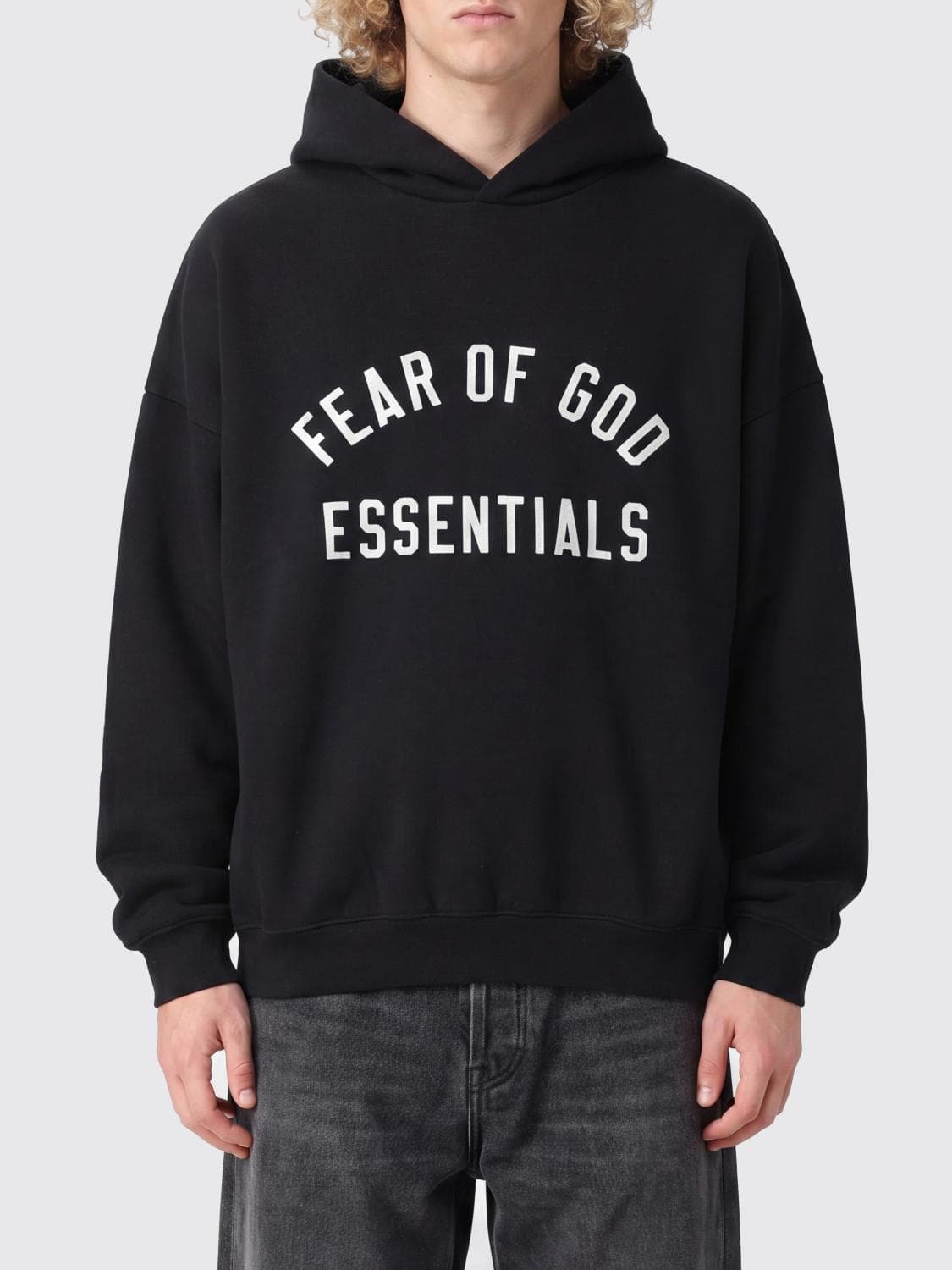 Fear Of God Cotton-Blend Hoodie with Contrast Logo