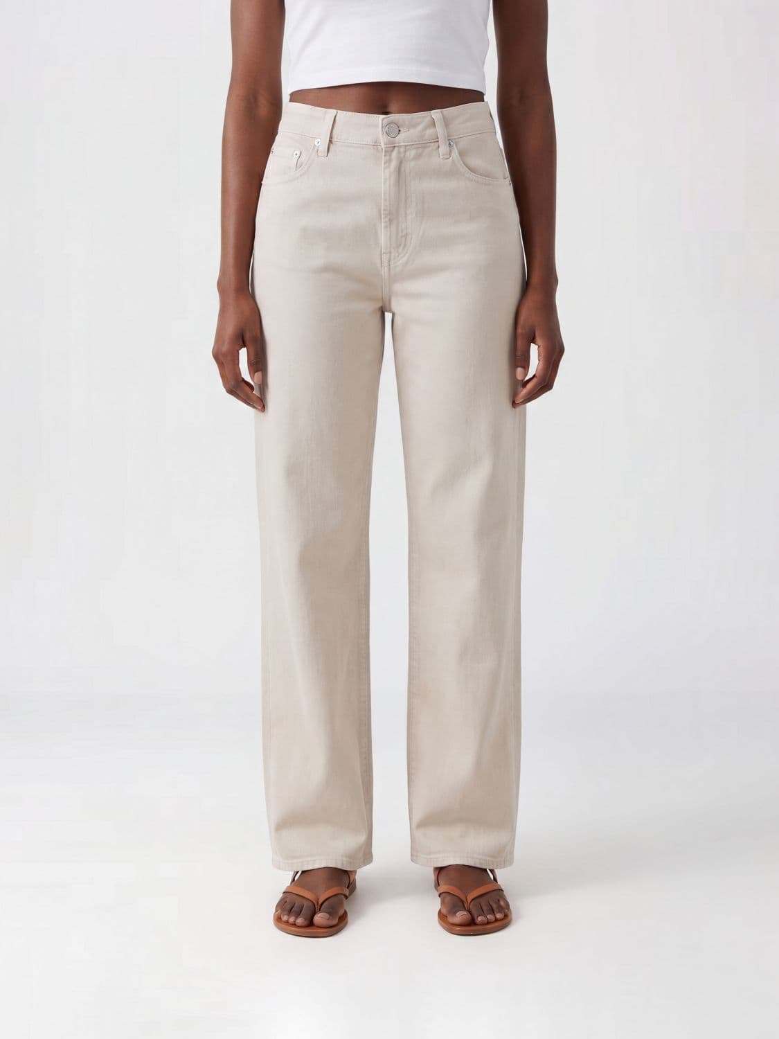 Rag & bone Sofi Mid-Rise Wide-Leg Denim Jeans
