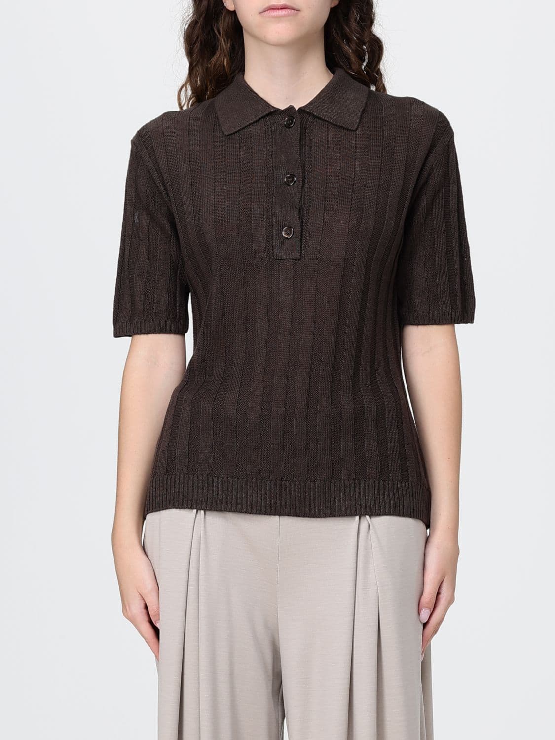 Mm Max Mara Polo Shirt Woman color Dark