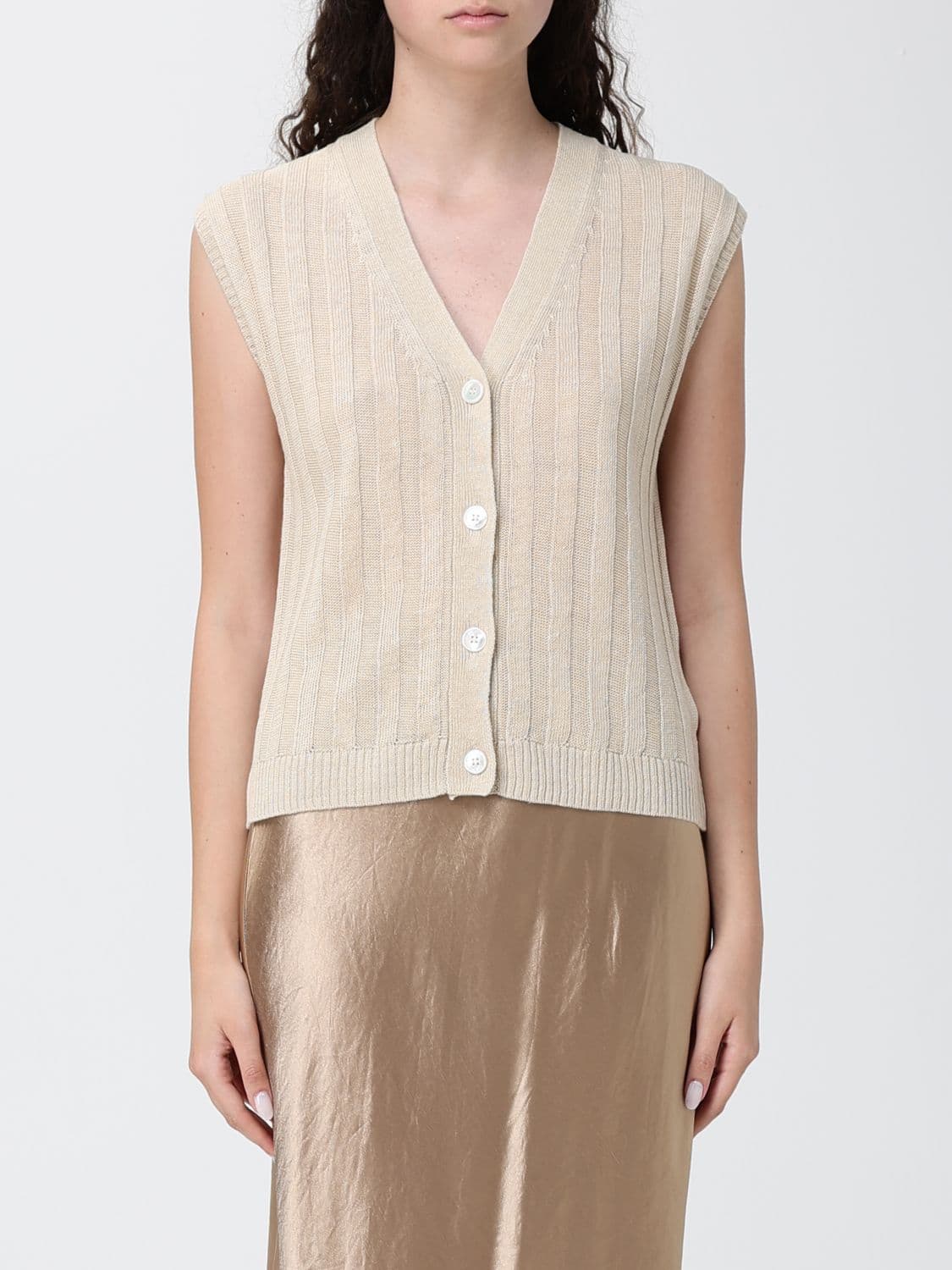 Mm Max Mara Waistcoat Woman color White
