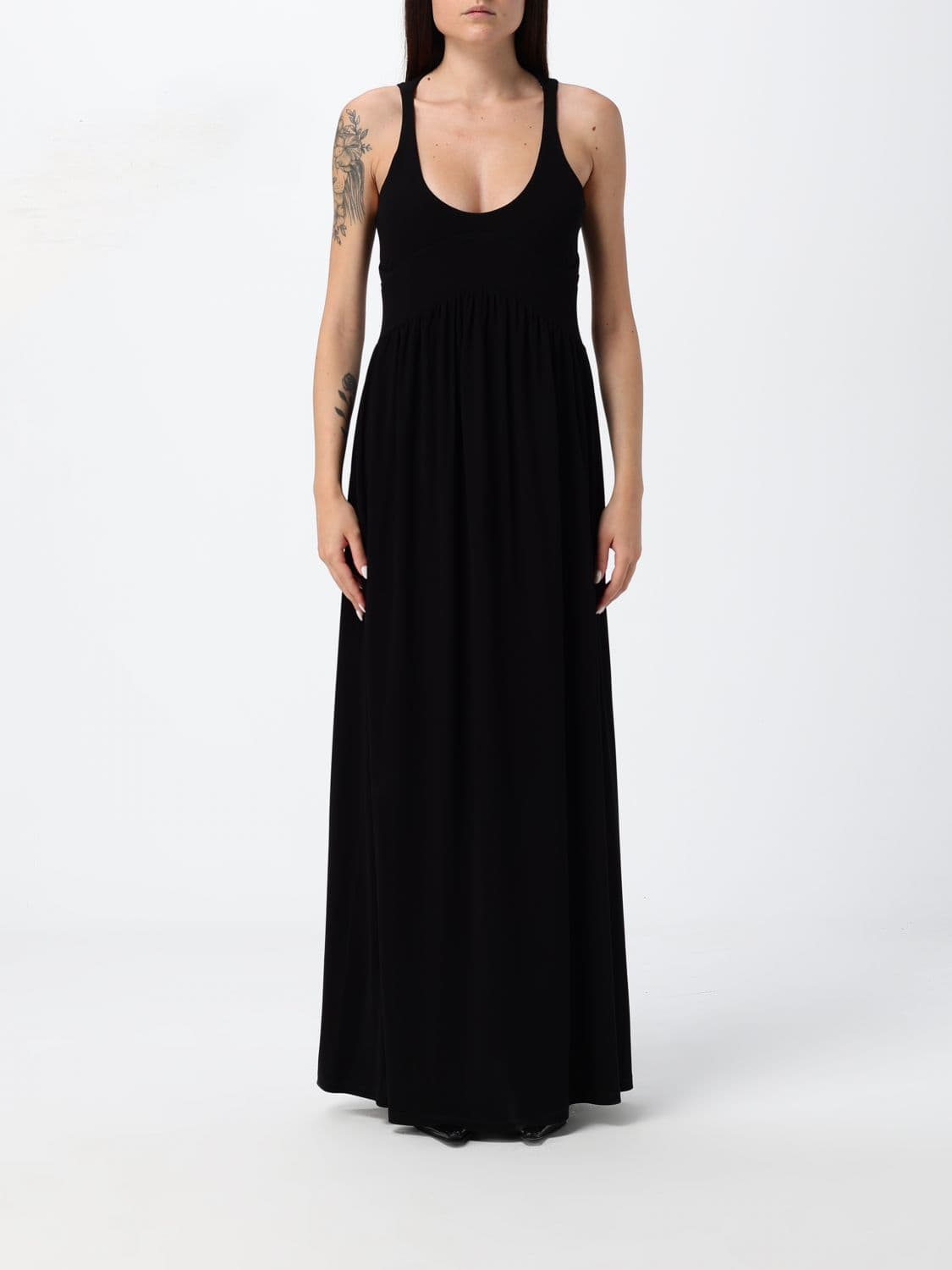 Sportmax A-Line Cut-Out Maxi Dress in Viscose Jersey