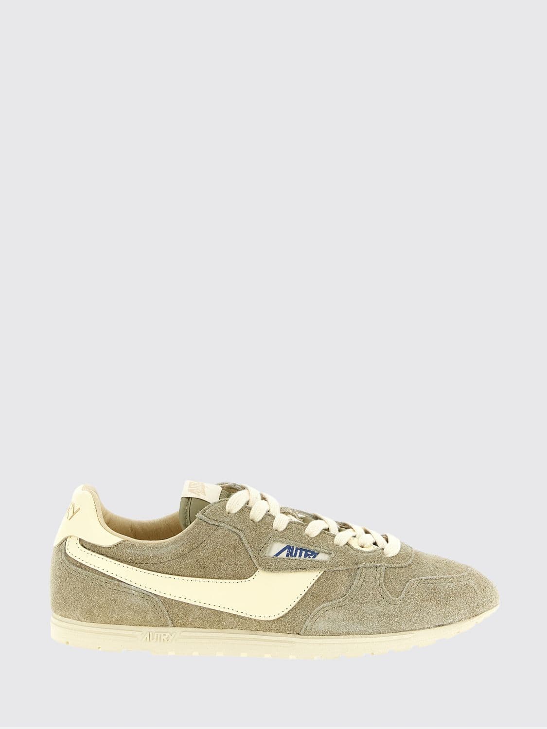 Autry Windspin Low Top Leather and Nylon Sneakers with Suede Inserts