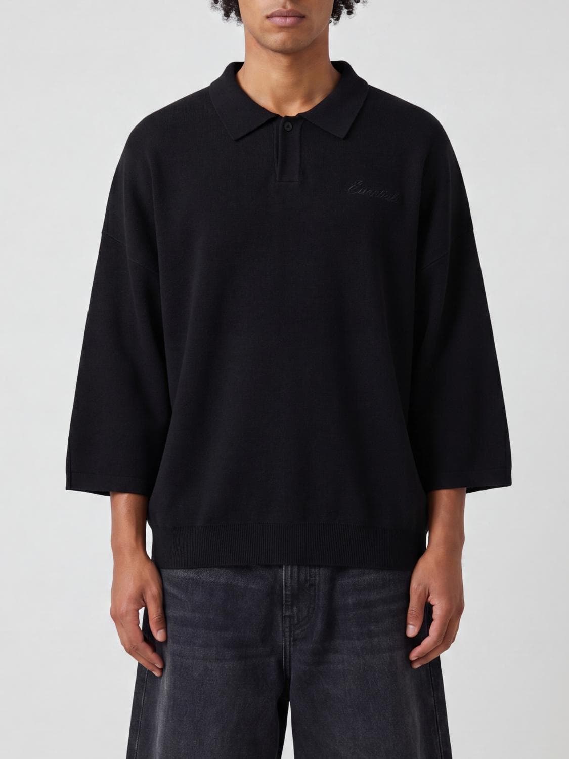 Fear Of God Essentials Long-Sleeved Merino Wool Knit Polo