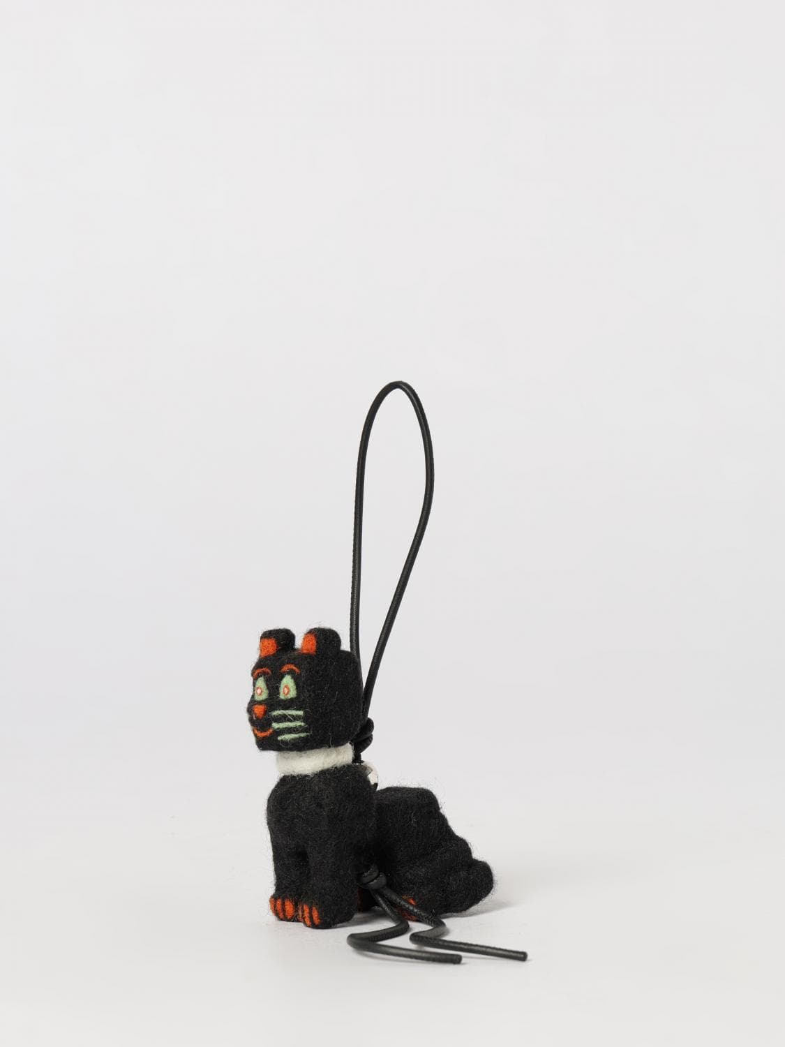 Loewe Futurist Cat Animal-Shaped Keychain in Wool Felt