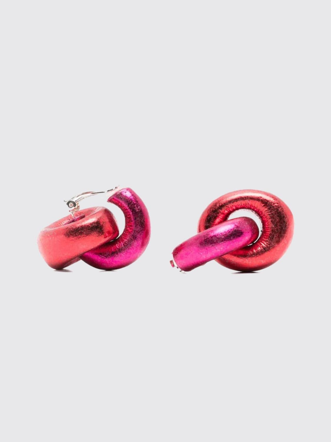 Monies Bicolour Acacia Wood Pendant Clip-On Earrings