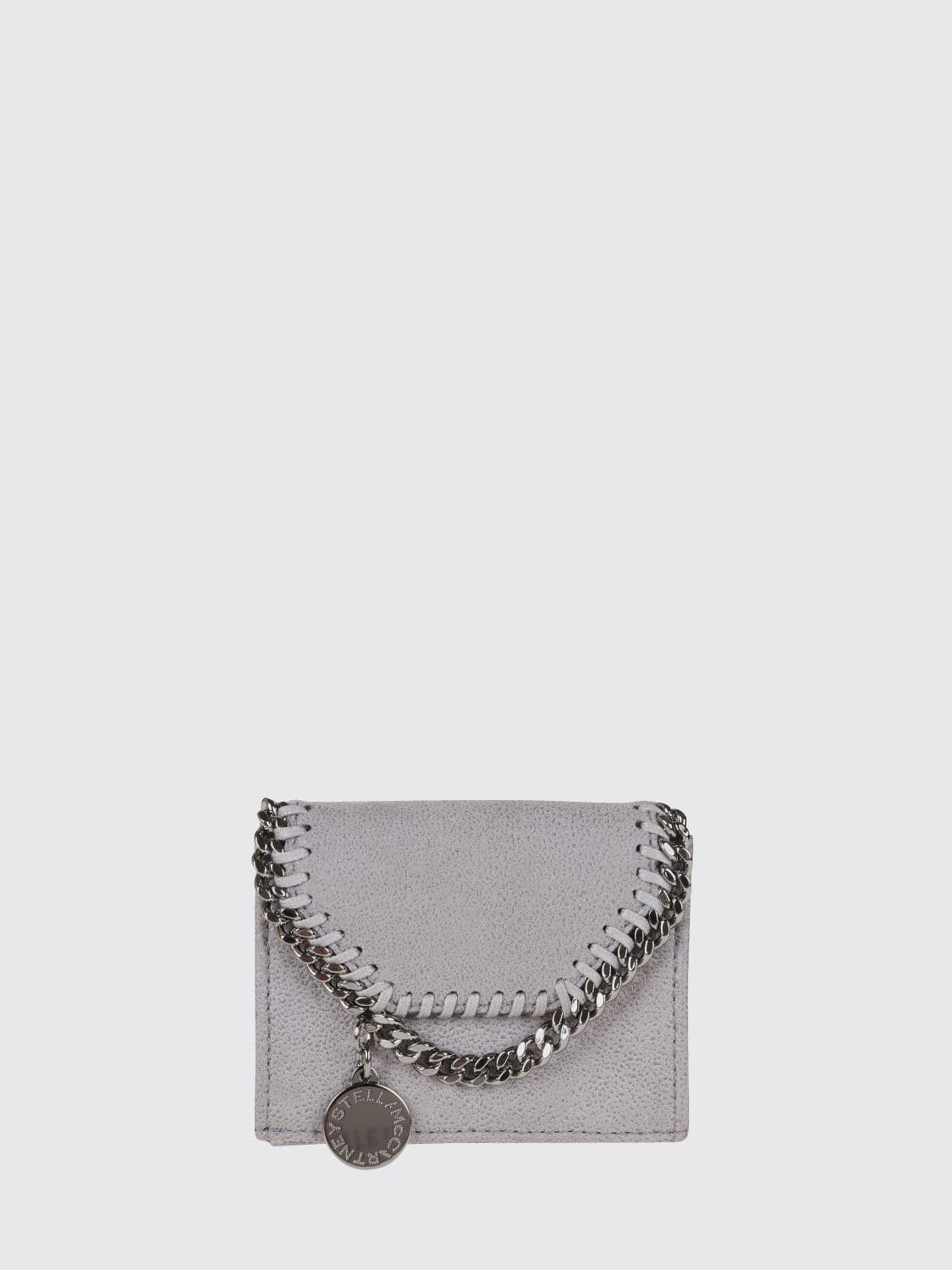 Stella Mccartney Tri-Fold Wallet in Eco Alter Mat with Metallic Logo